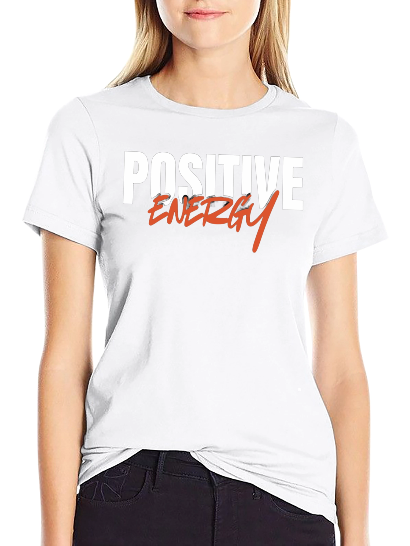 Positive Energy Black Graphic Tee Shirt