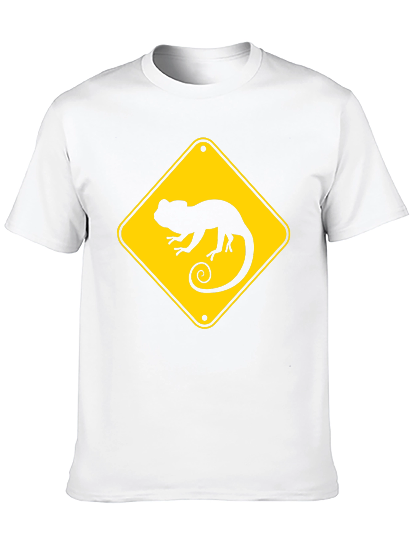 Chameleon Crossing T-Shirt - Black Crew Neck Tee