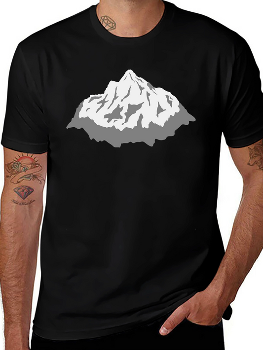 Mountain Graphic Black T-Shirt - Stylish Peak Design