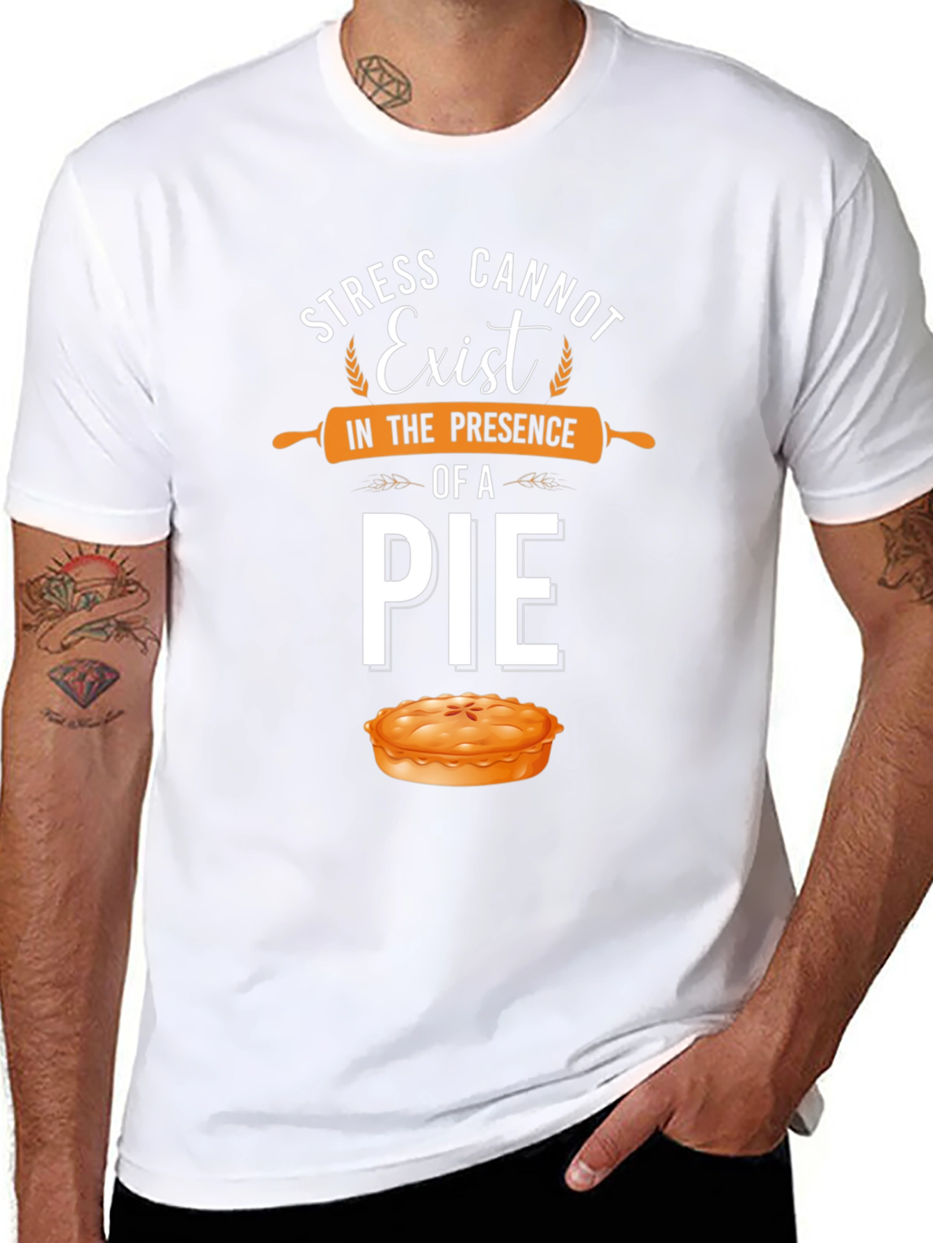 Stress Cannot Exist Pie T-Shirt