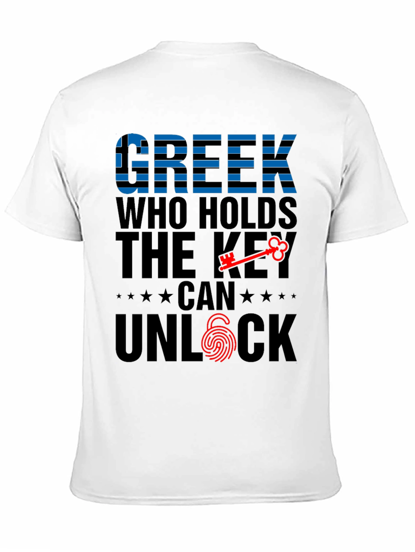 Greek Key Unlock Graphic T-Shirt