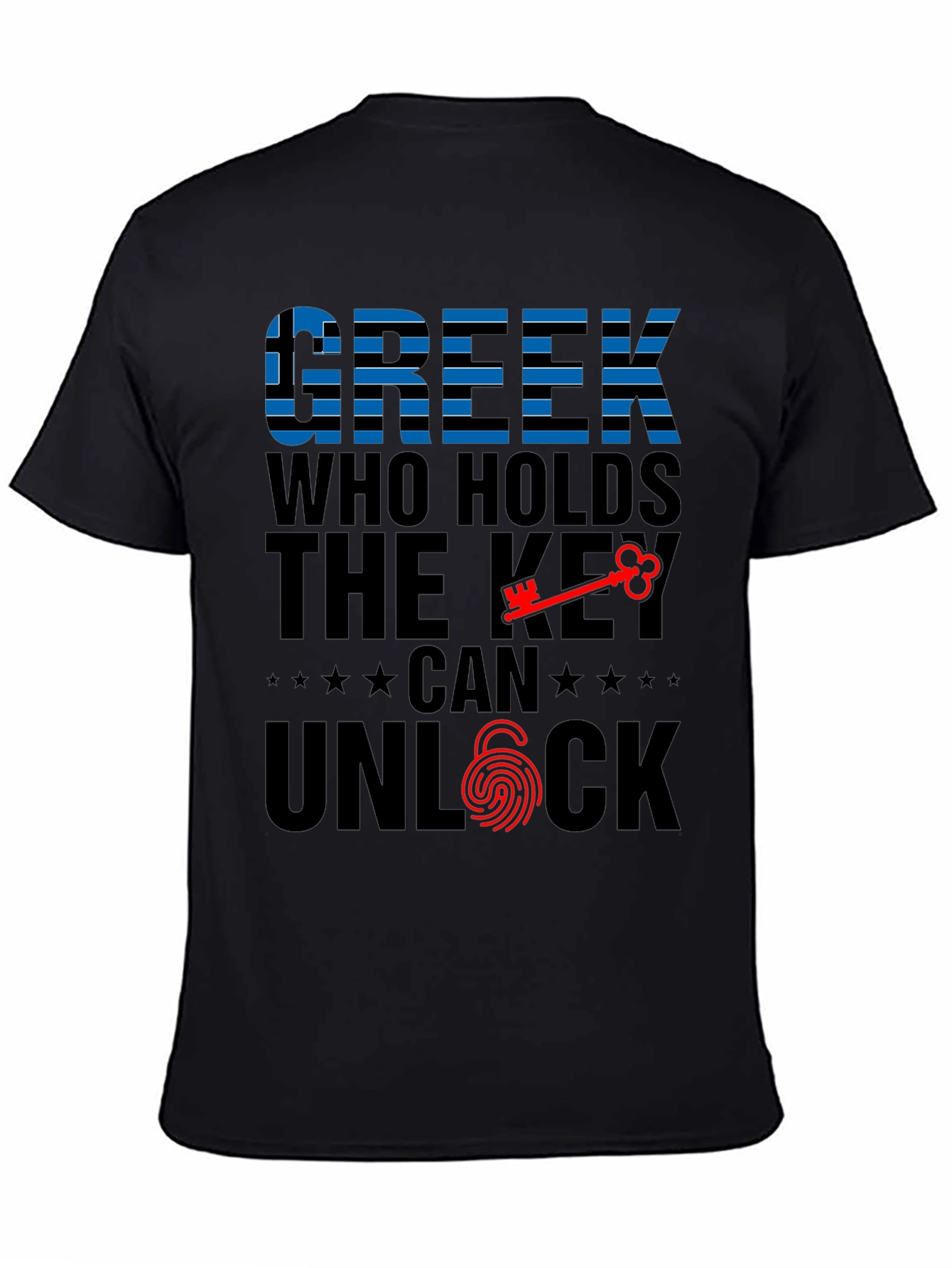 Greek Key Unlock Graphic T-Shirt