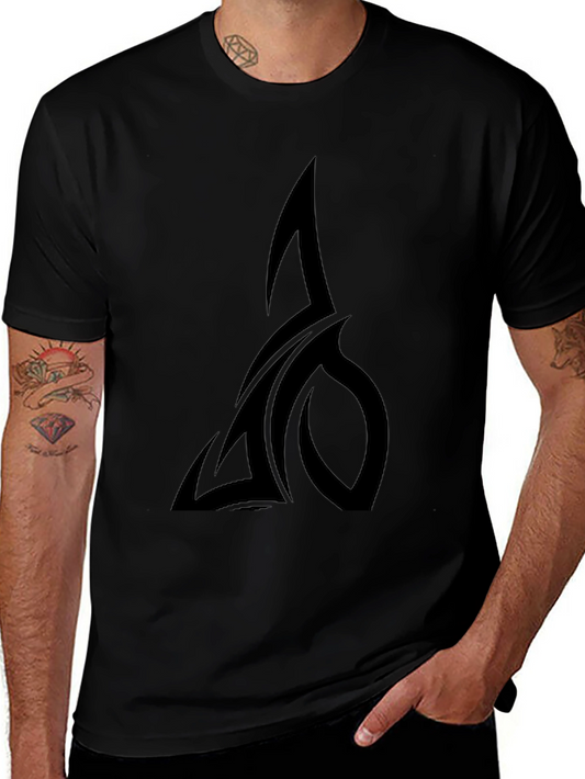 Black T-Shirt with Tribal Design