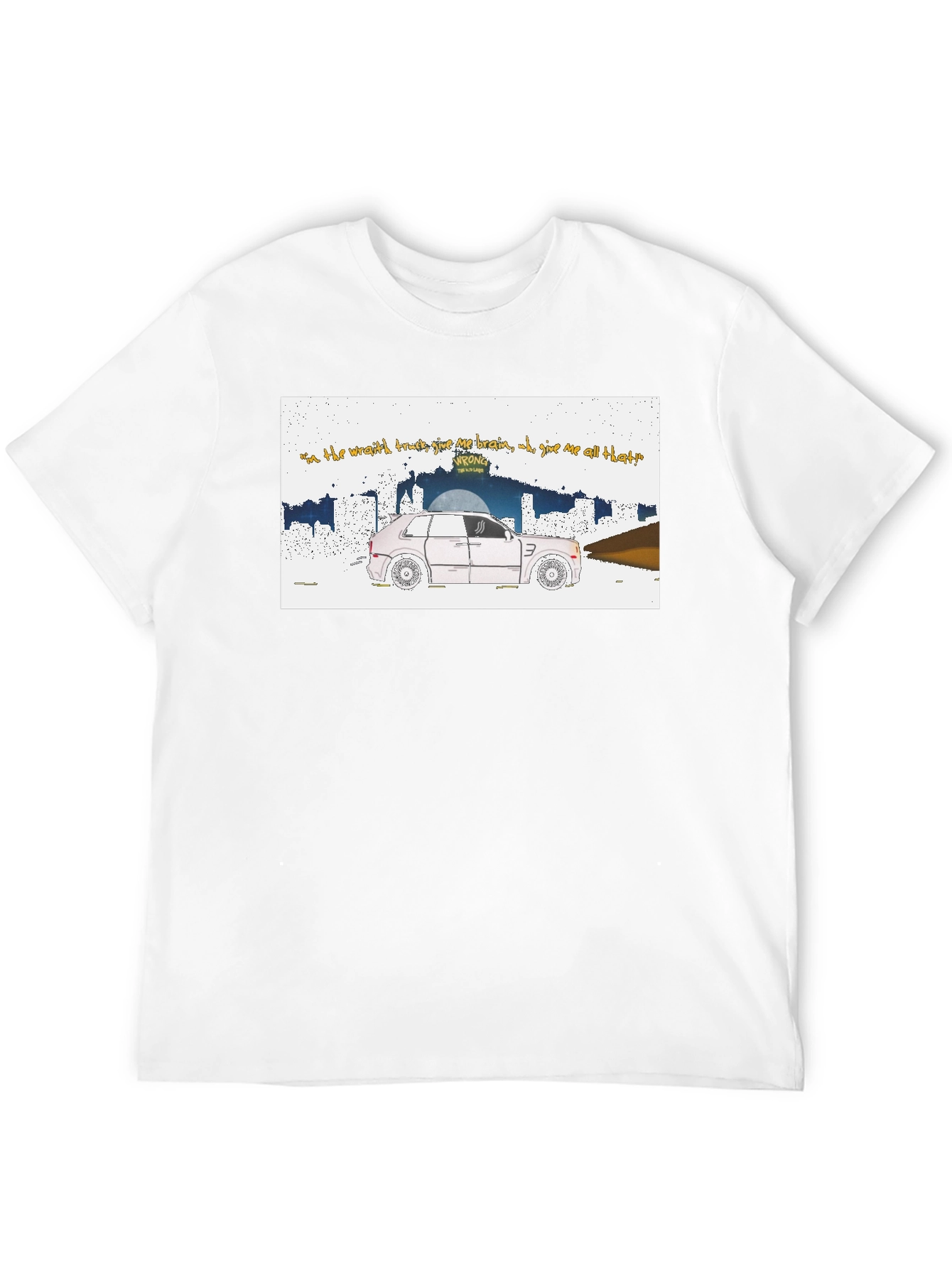 Trendy Graphic Tee - Car & Lyrics