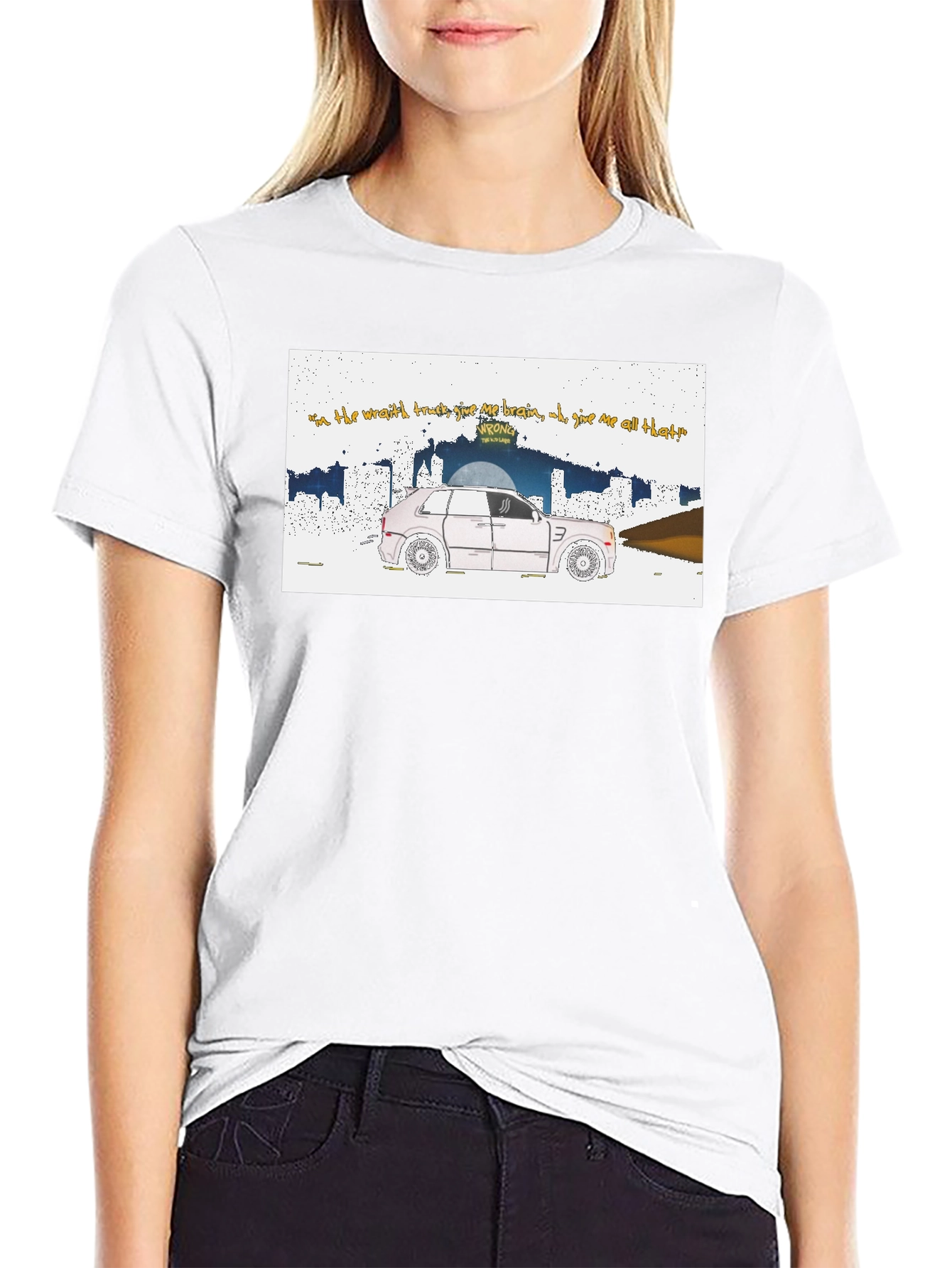 Trendy Graphic Tee - Car & Lyrics