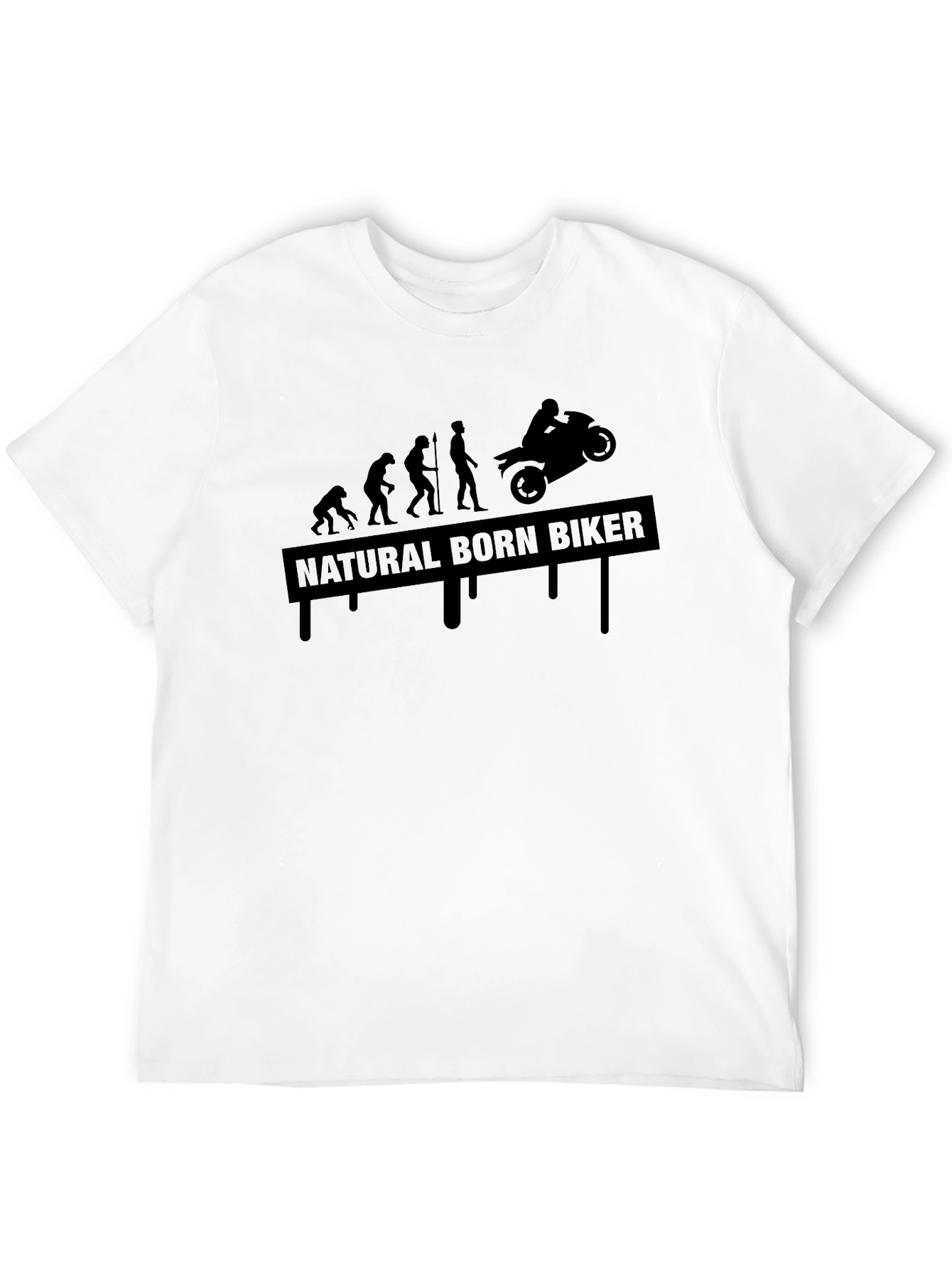 Natural Born Biker Evolution T-Shirt - Black