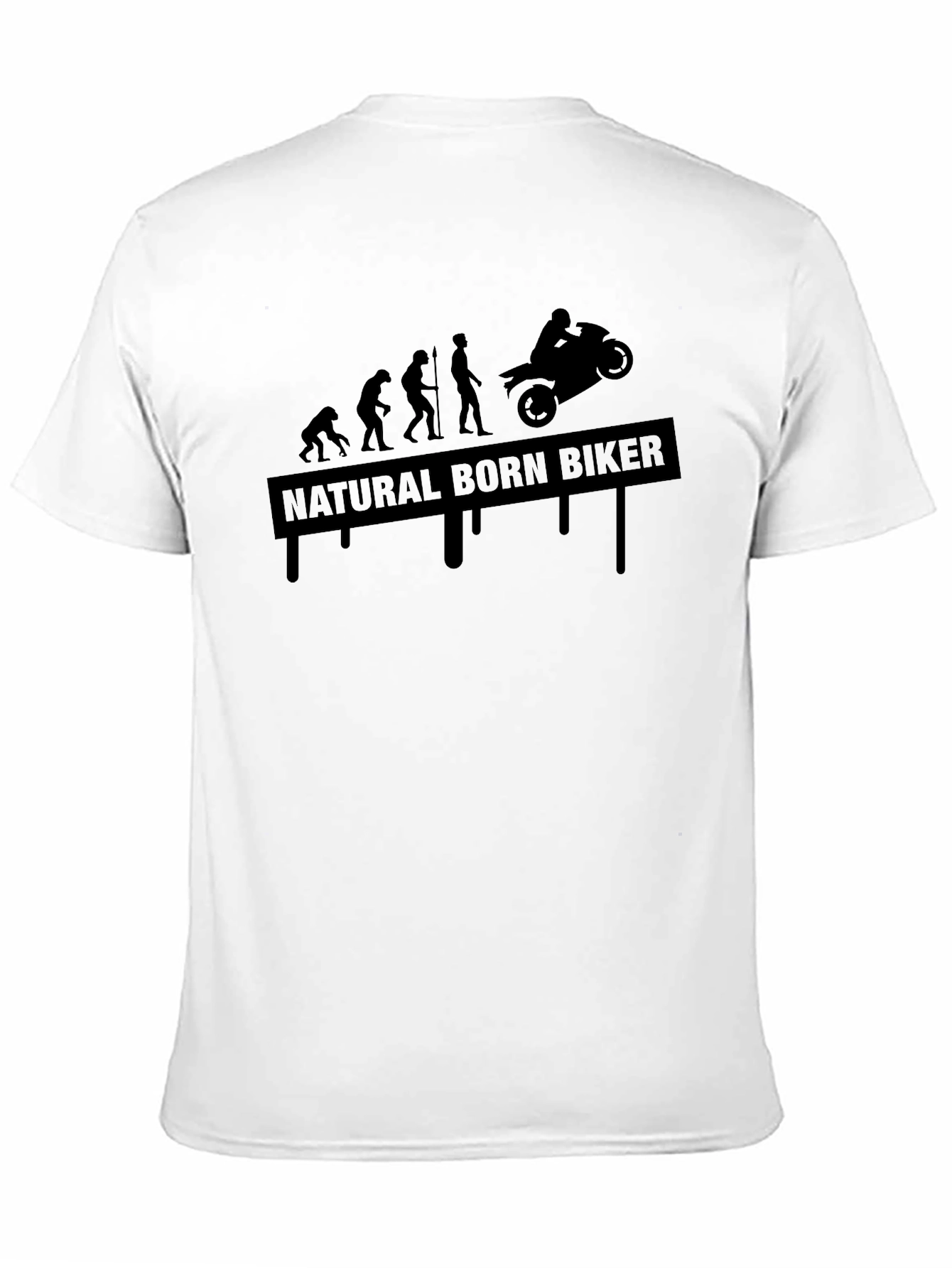 Natural Born Biker Evolution T-Shirt - Black