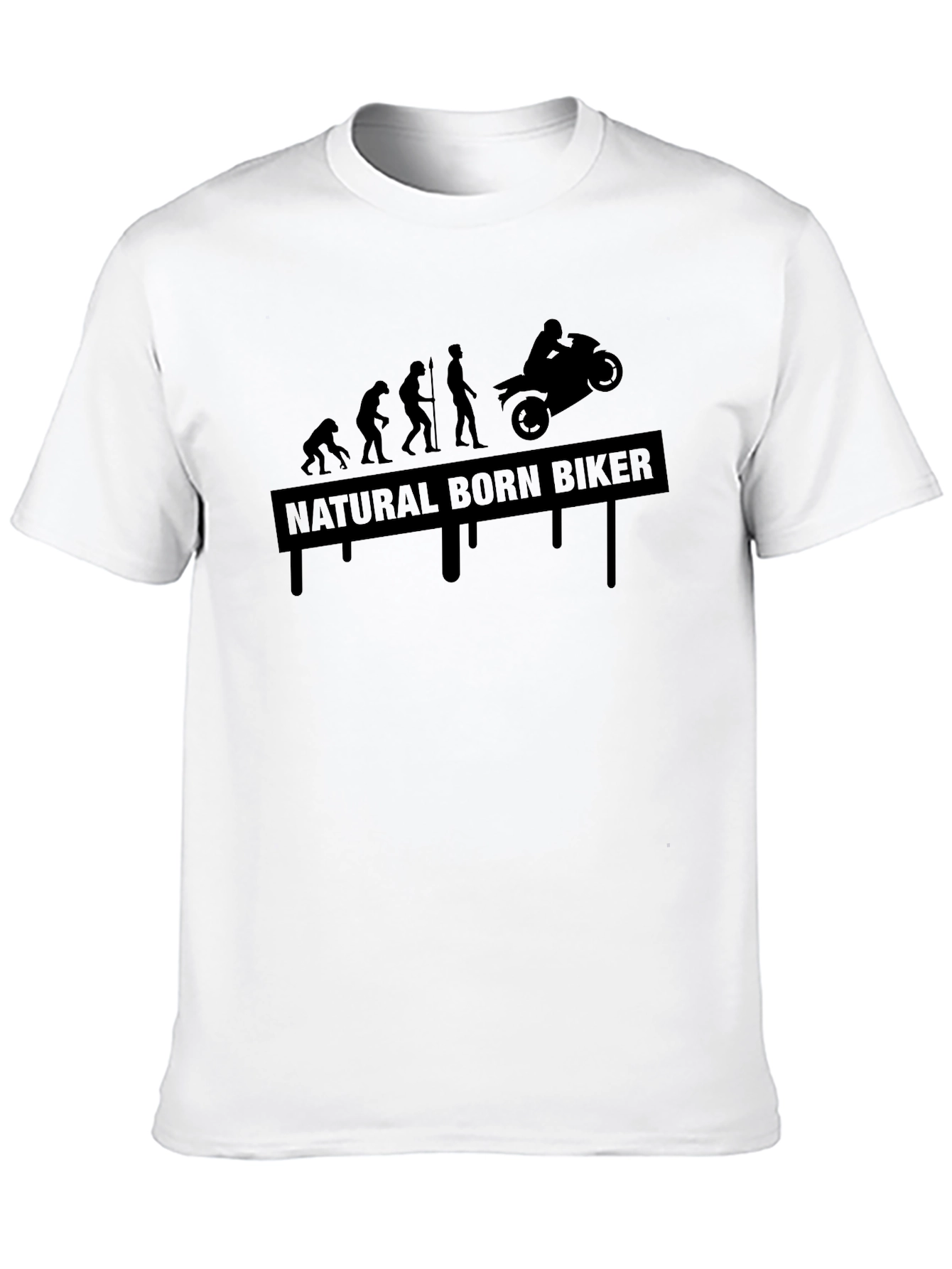 Natural Born Biker Evolution T-Shirt - Black