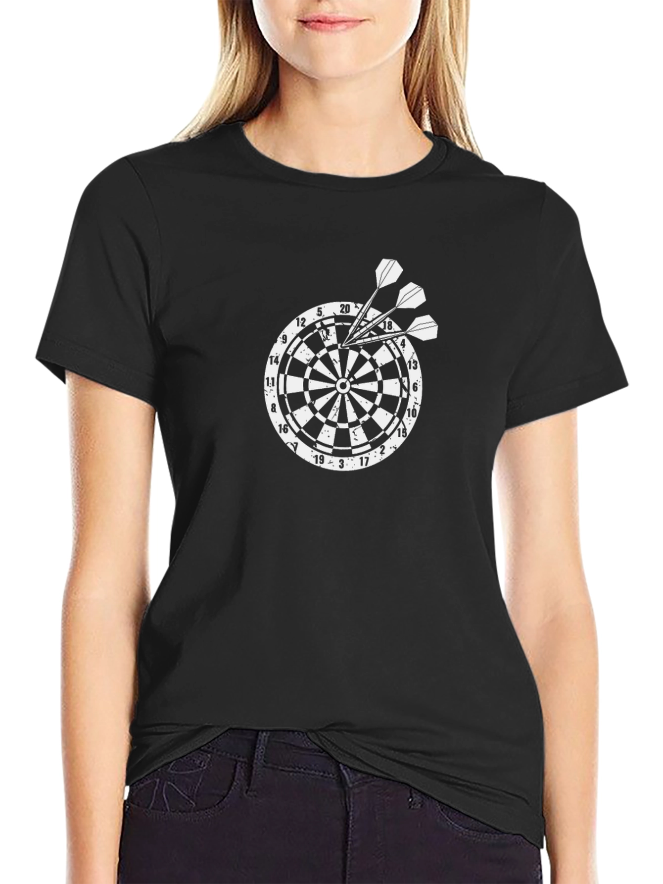 Dartboard Graphic Tee - Mens Black T-Shirt