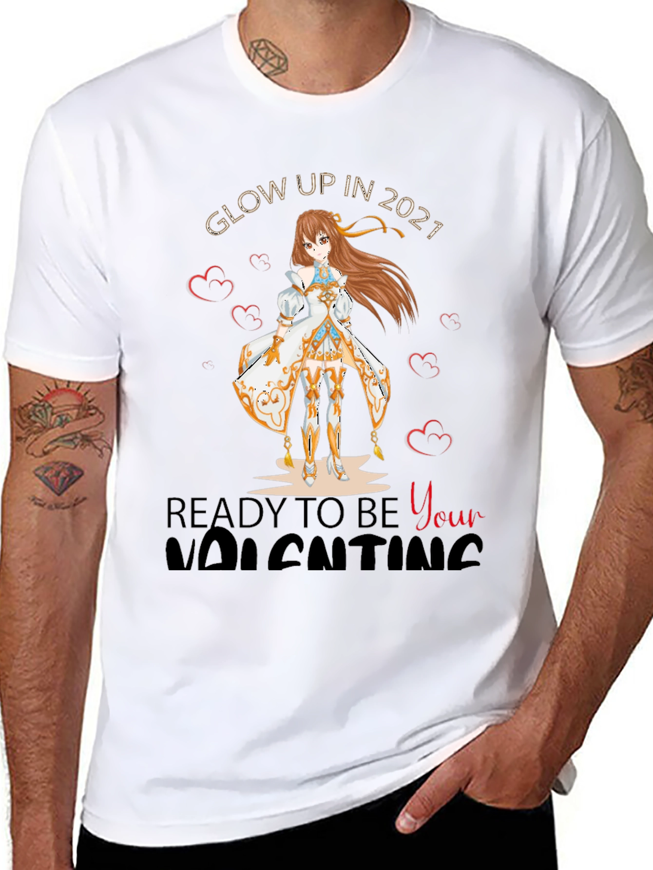 Glow Up in 2021 Valentines Day T-Shirt