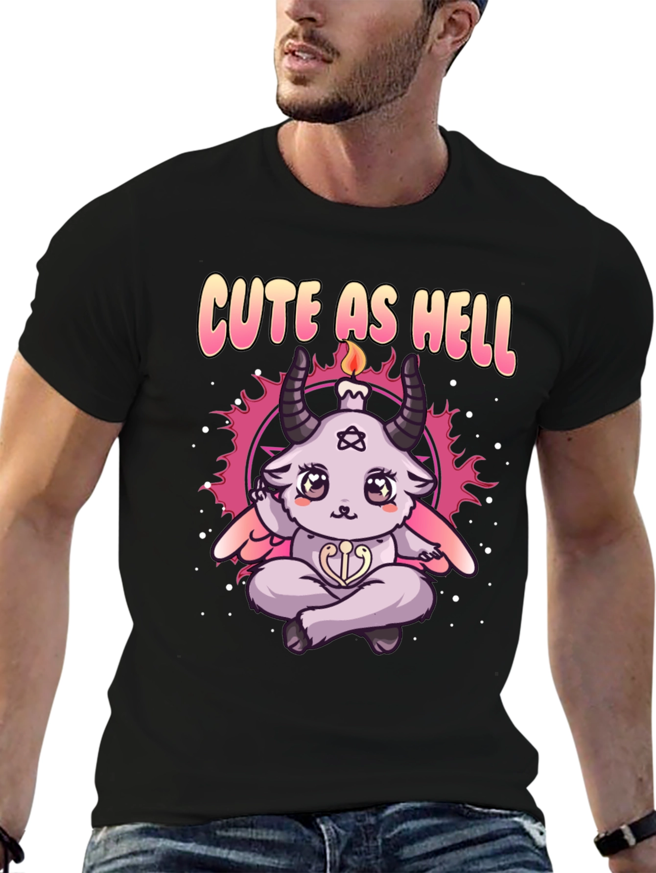 Cute as Hell Baphomet Graphic T-Shirt