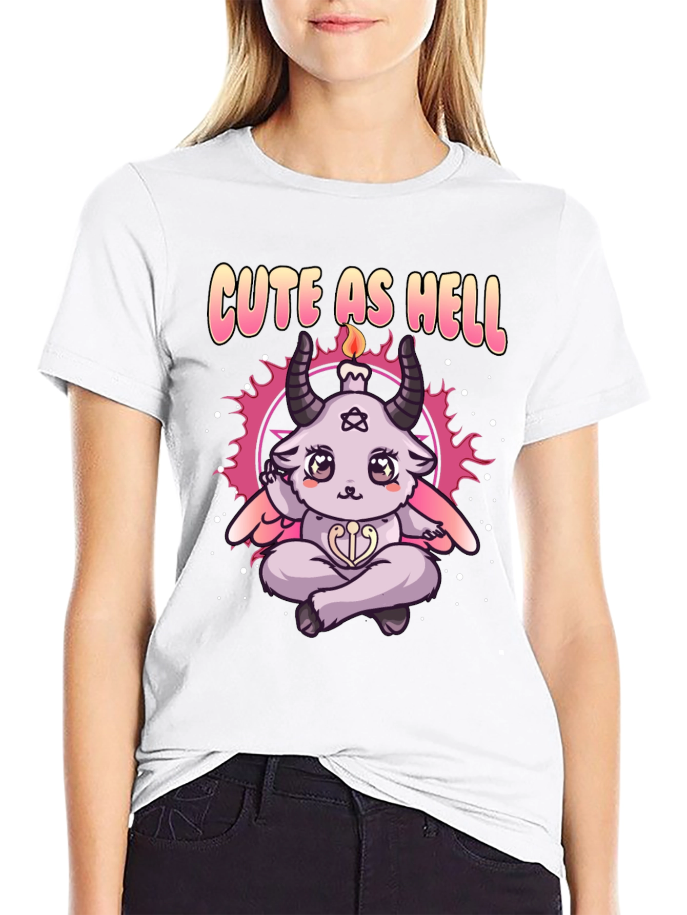 Cute as Hell Baphomet Graphic T-Shirt
