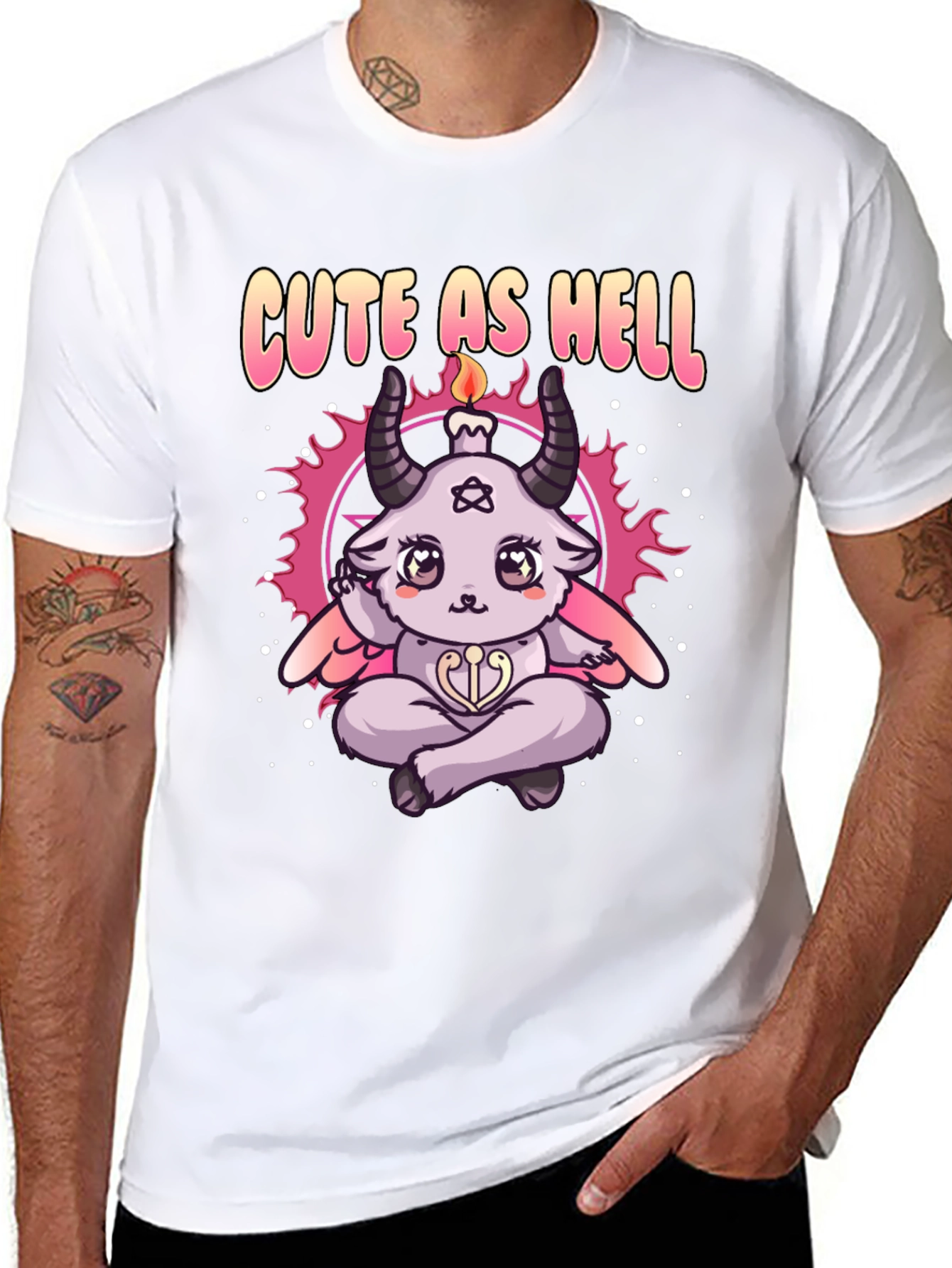 Cute as Hell Baphomet Graphic T-Shirt