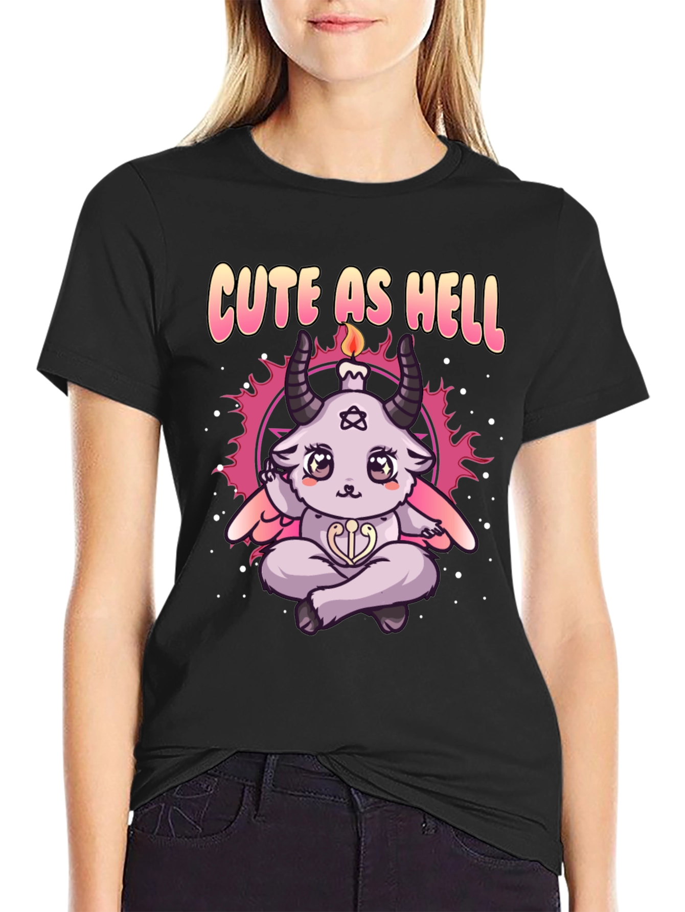 Cute as Hell Baphomet Graphic T-Shirt