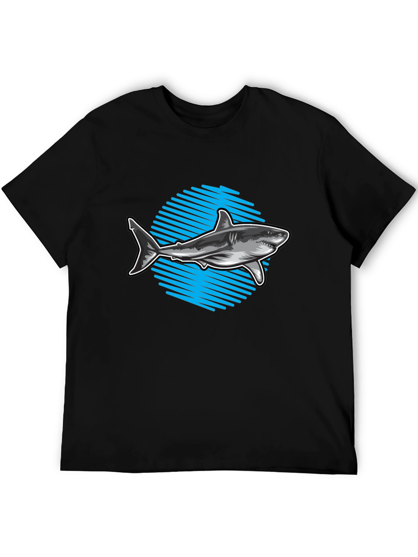 Shark Graphic Tee - Mens Black T-Shirt