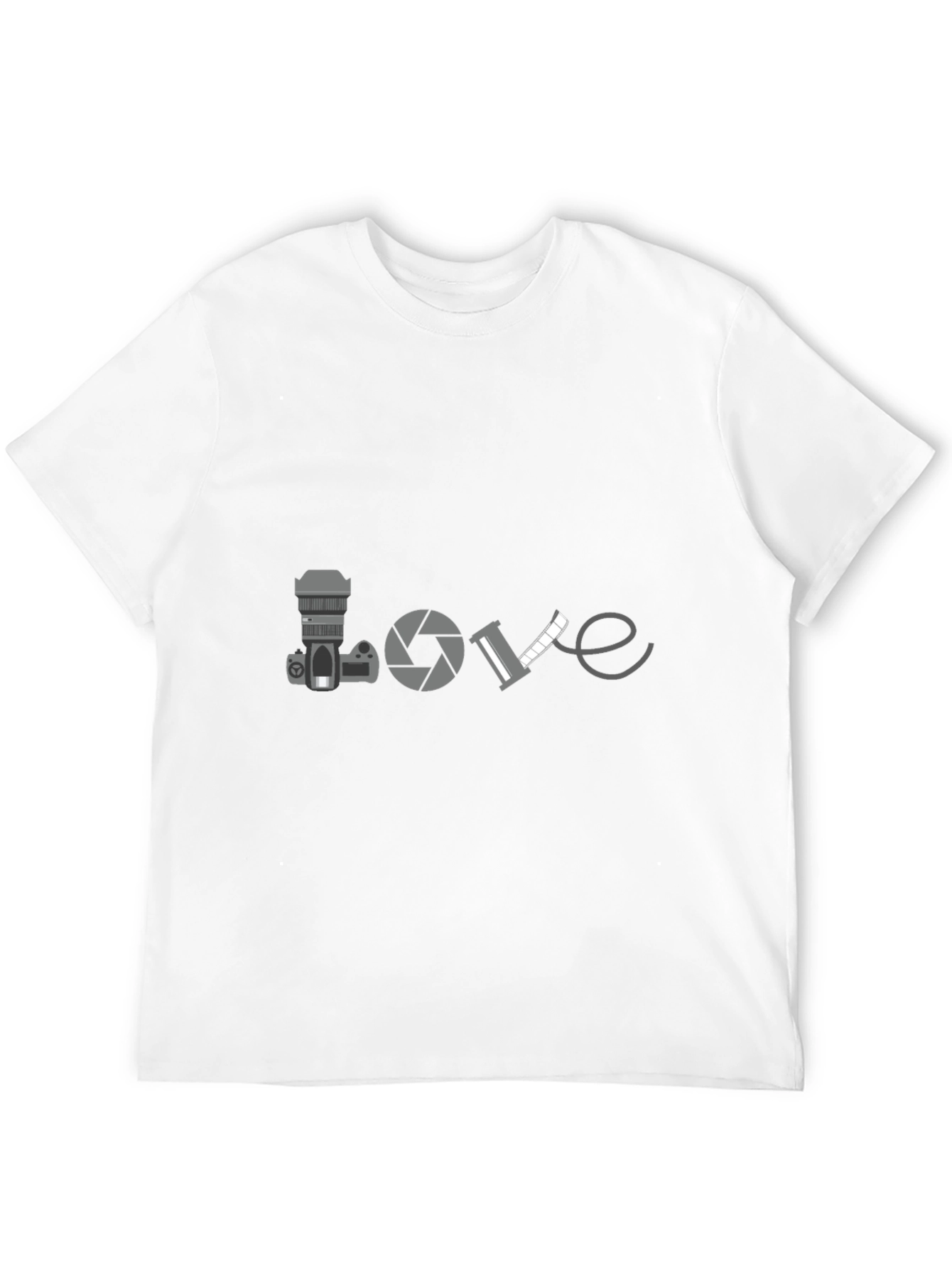 Photographer Love T-Shirt - Black Crew Neck Tee