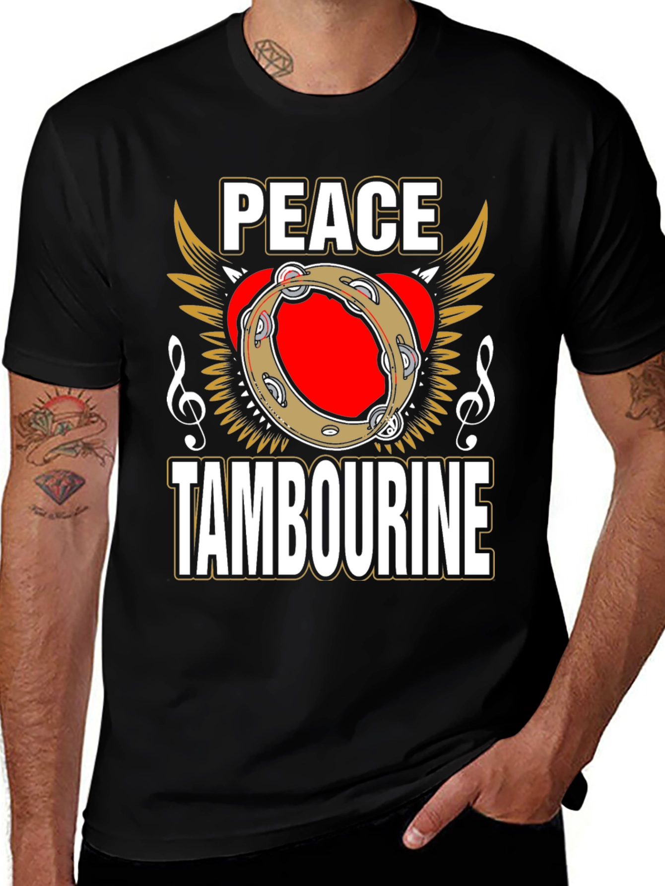Peace Tambourine Graphic Tee
