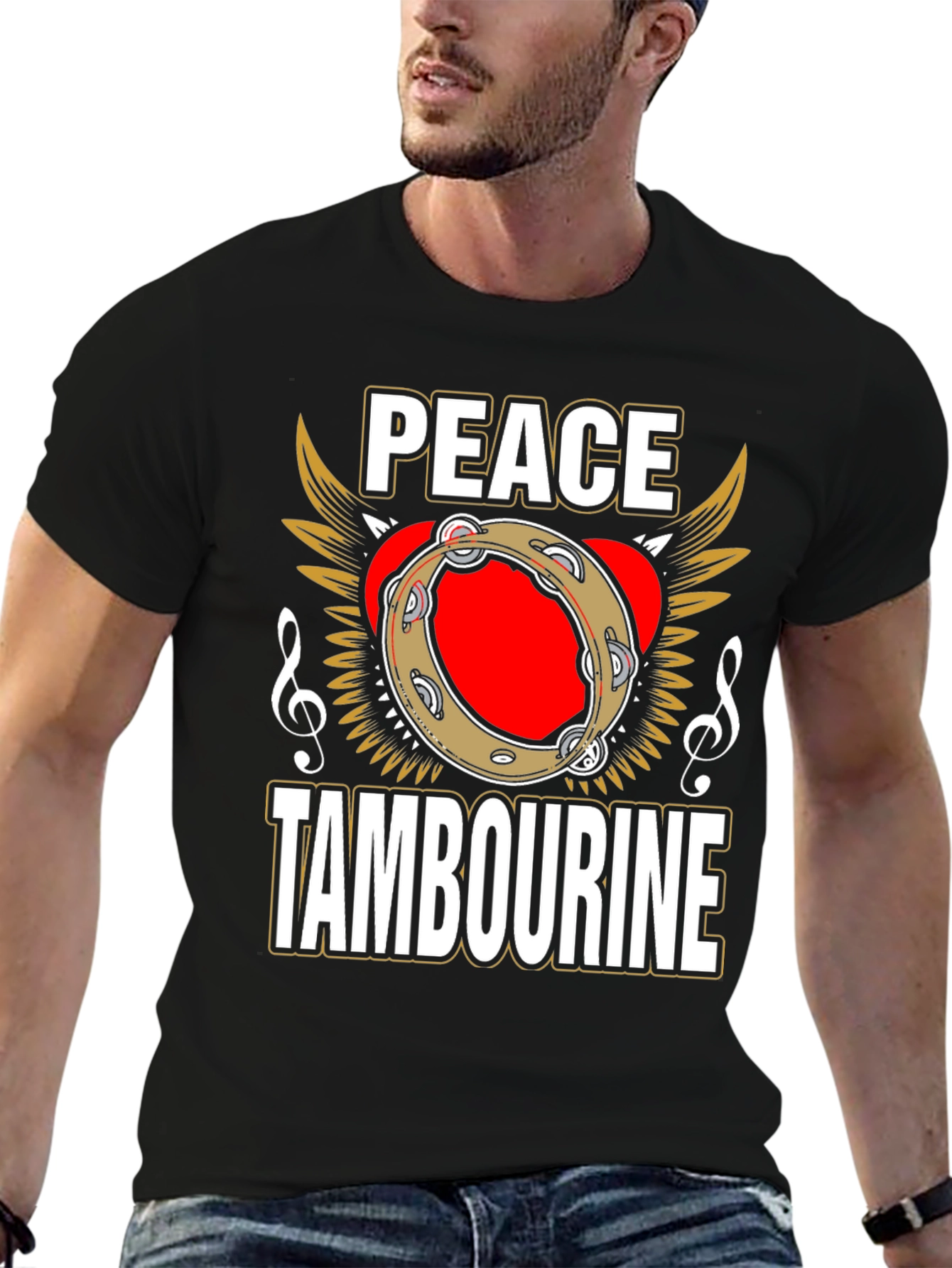 Peace Tambourine Graphic Tee