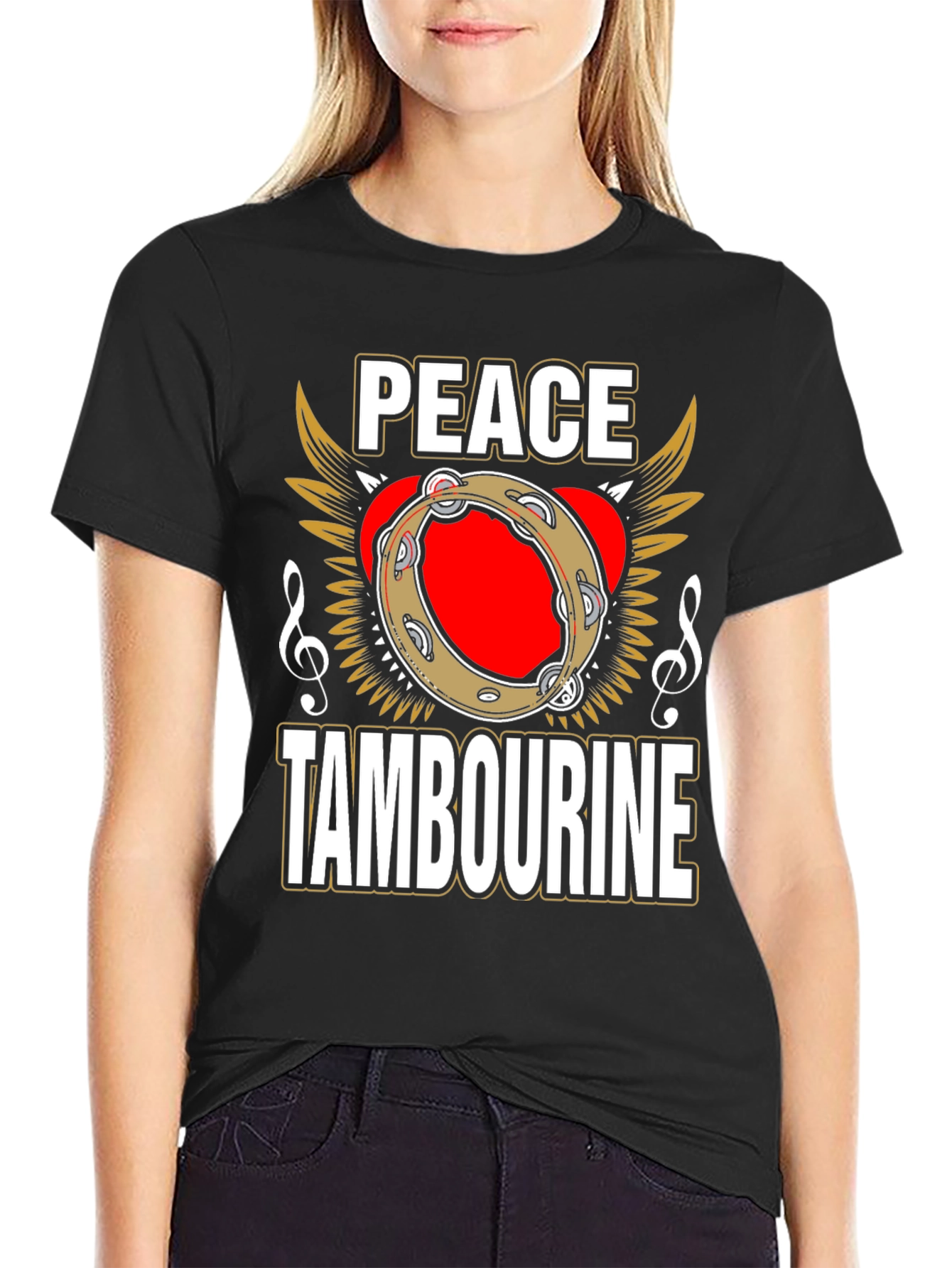 Peace Tambourine Graphic Tee