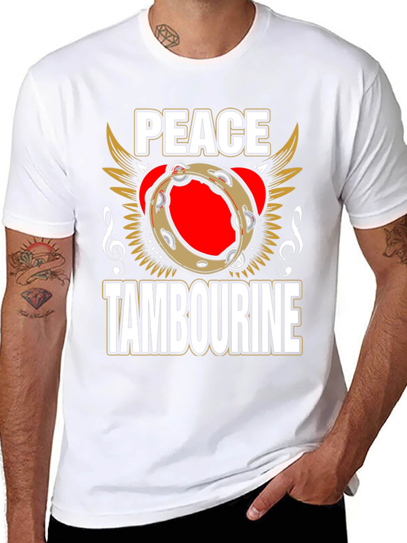 Peace Tambourine Graphic Tee