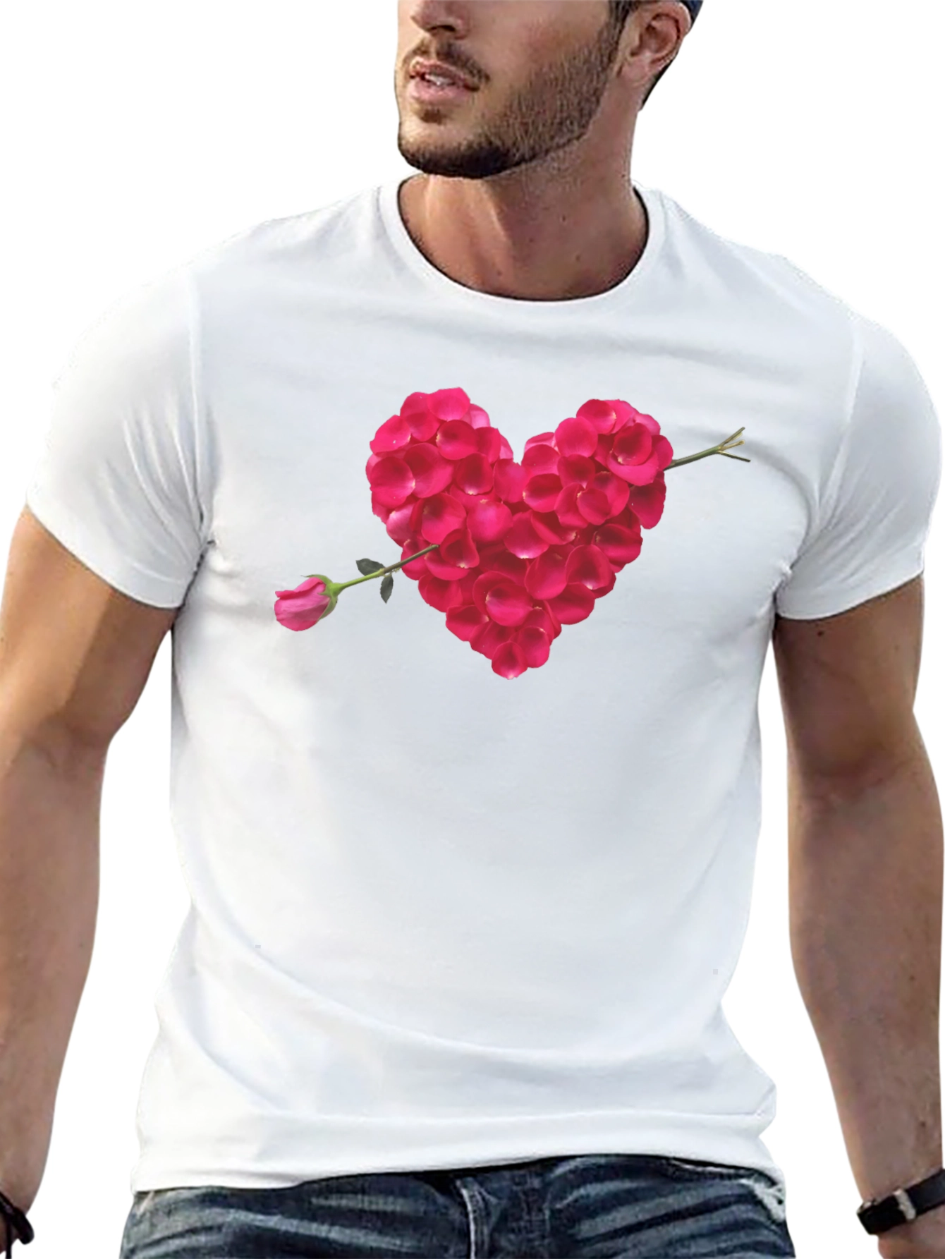 Heart Rose Petal Arrow T-Shirt