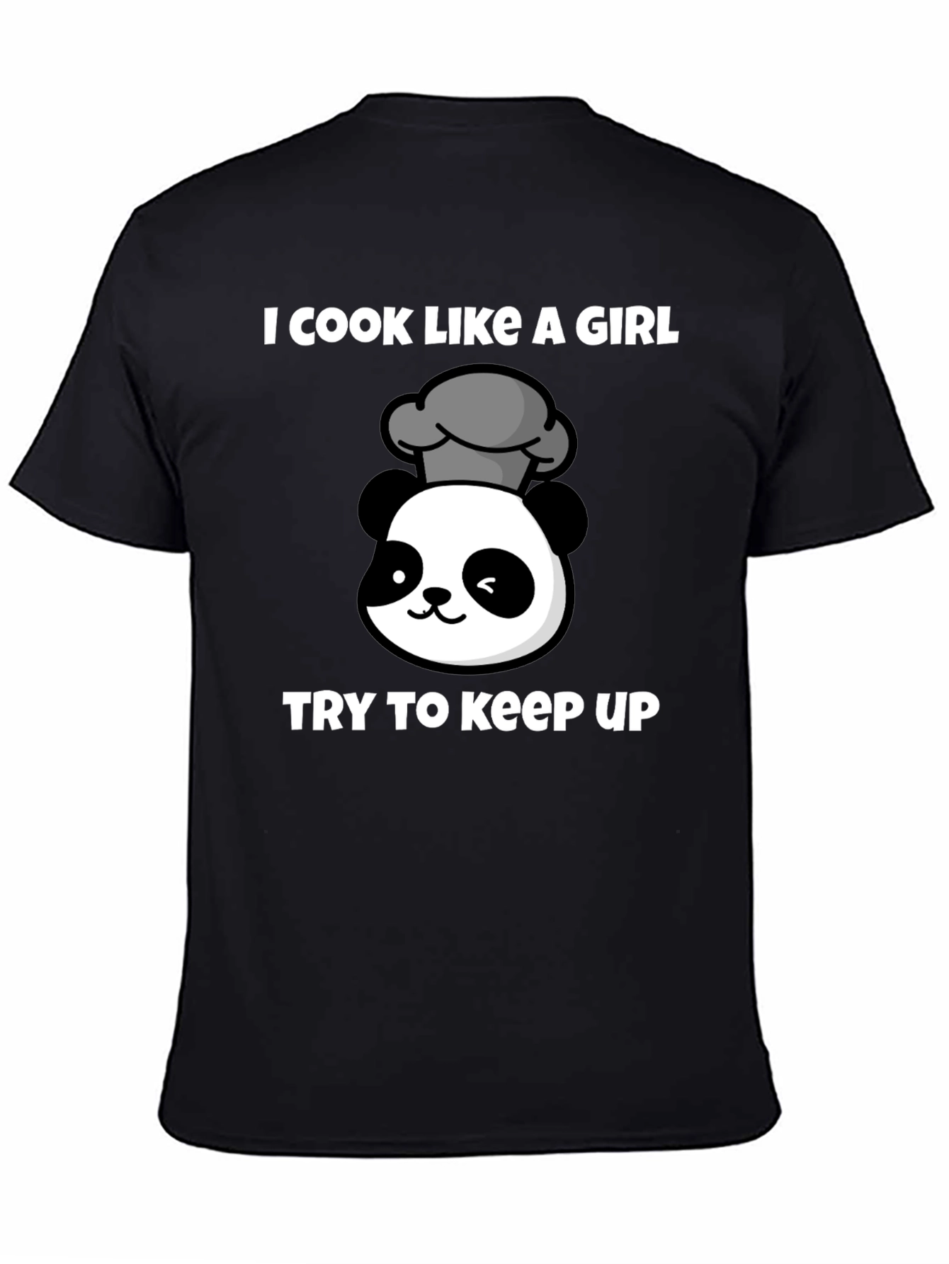 Cook Like A Girl Panda Chef T-Shirt