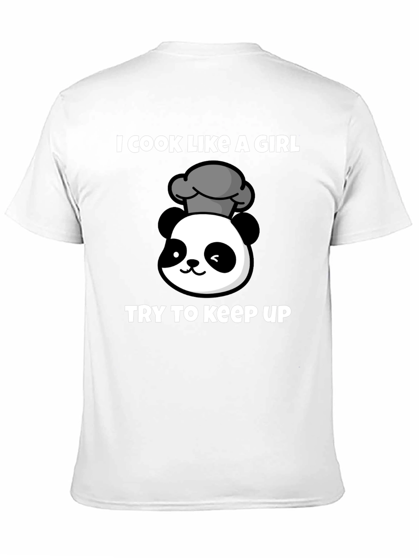Cook Like A Girl Panda Chef T-Shirt