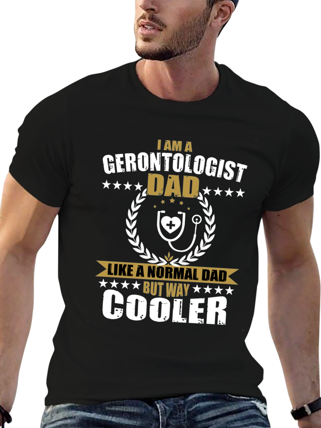 Gerontologist Dad Funny Graphic T-Shirt