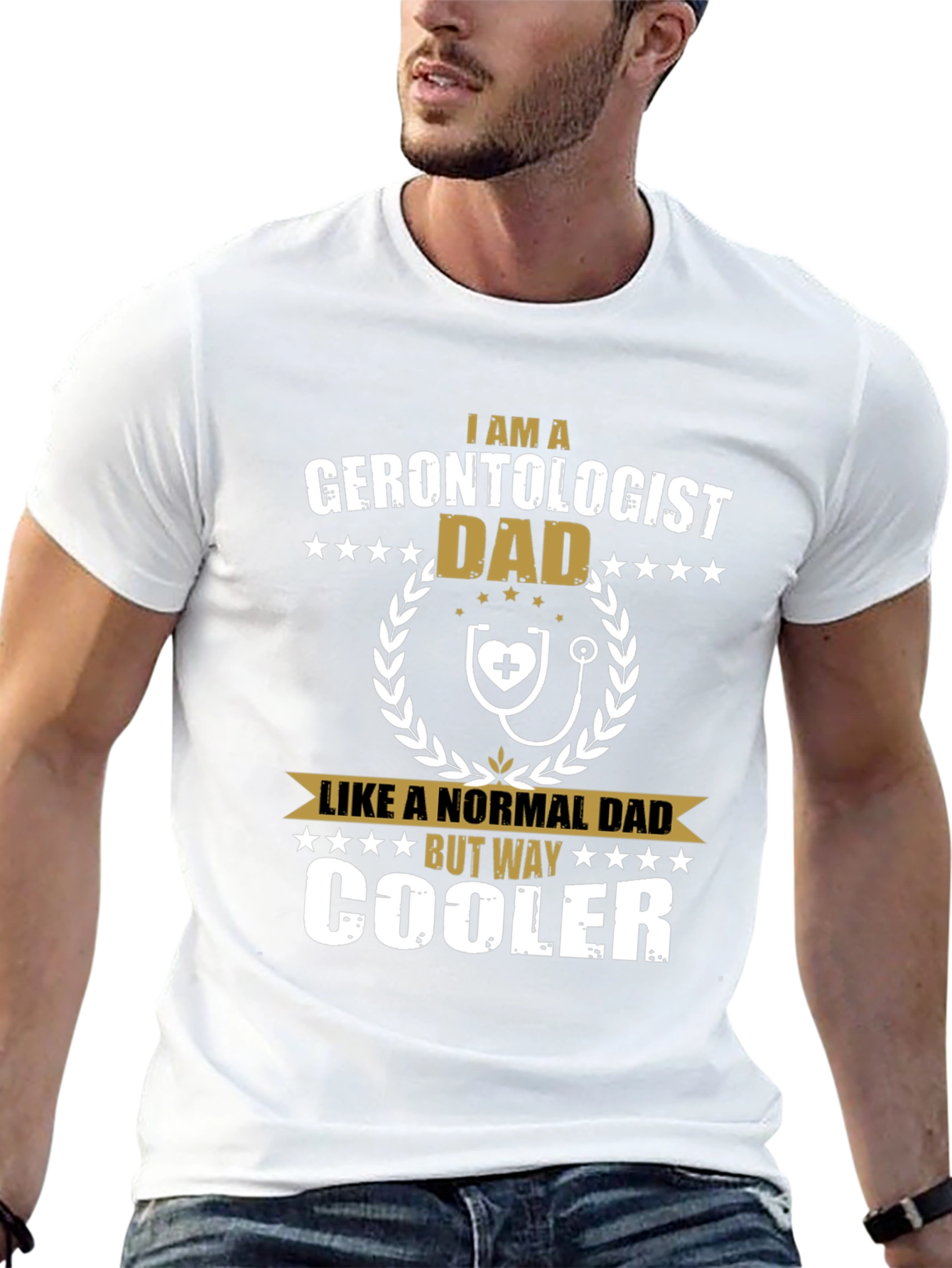 Gerontologist Dad Funny Graphic T-Shirt