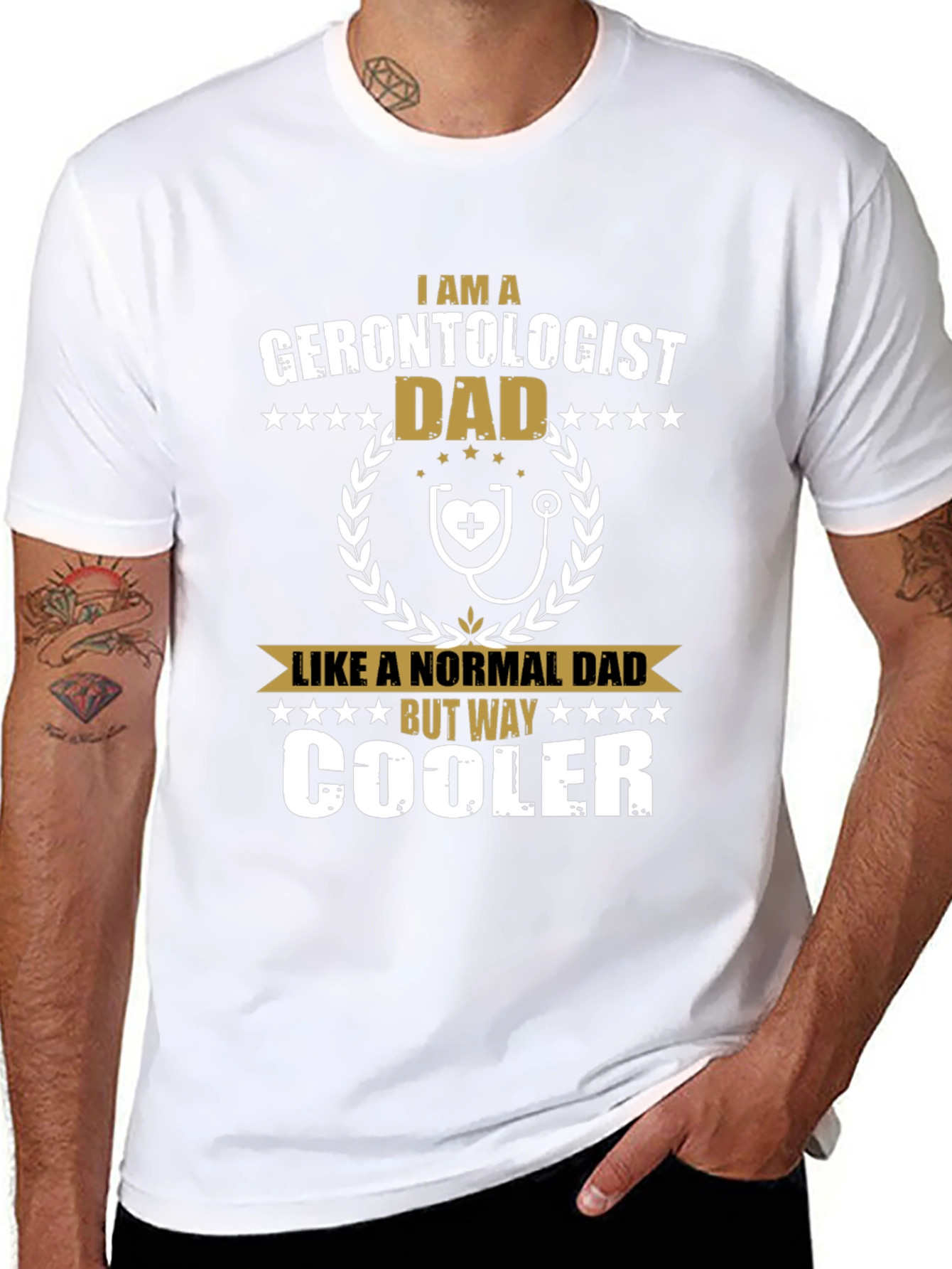 Gerontologist Dad Funny Graphic T-Shirt