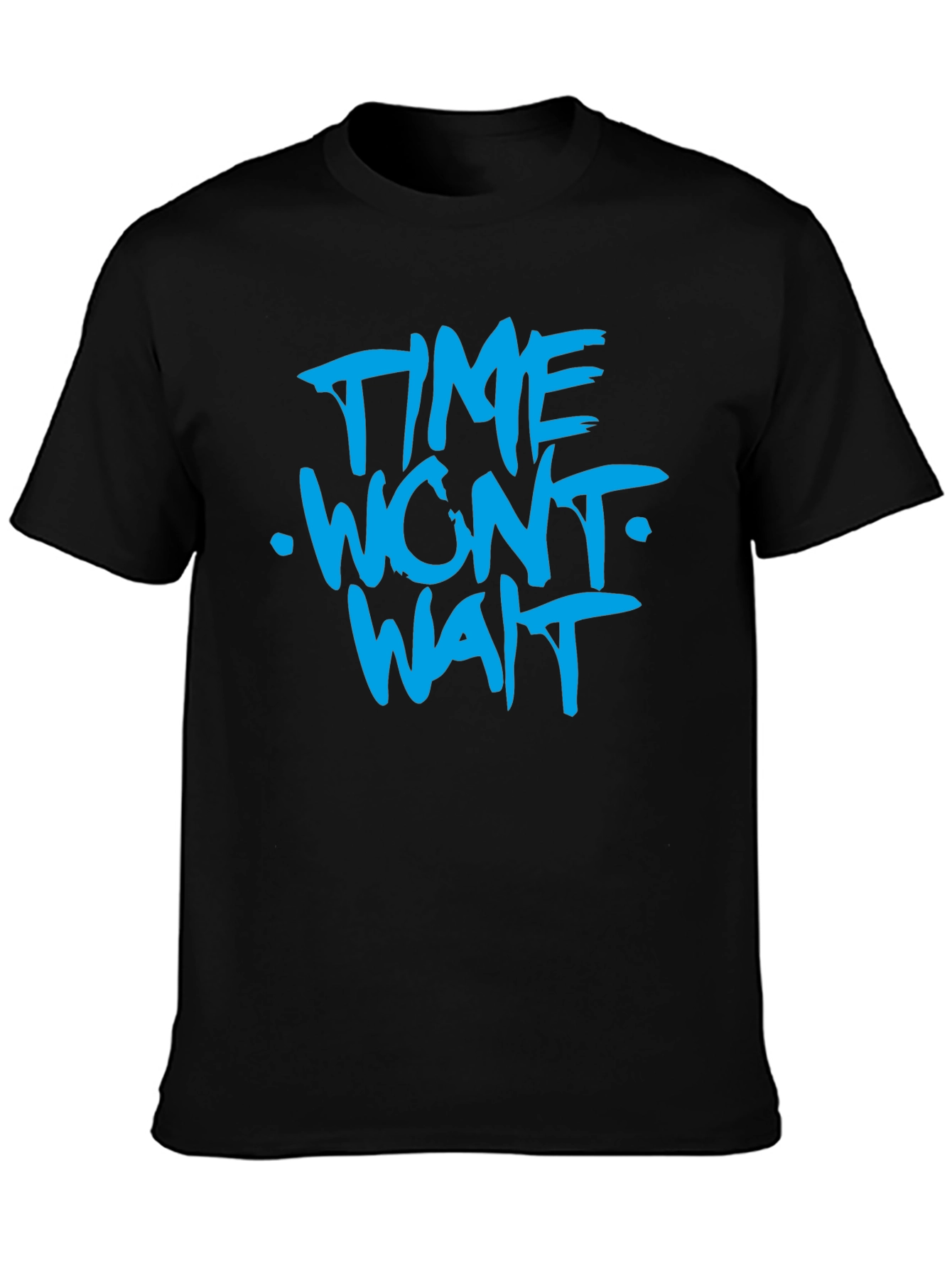 Time Wont Wait Graphic T-Shirt - Bold Blue Print