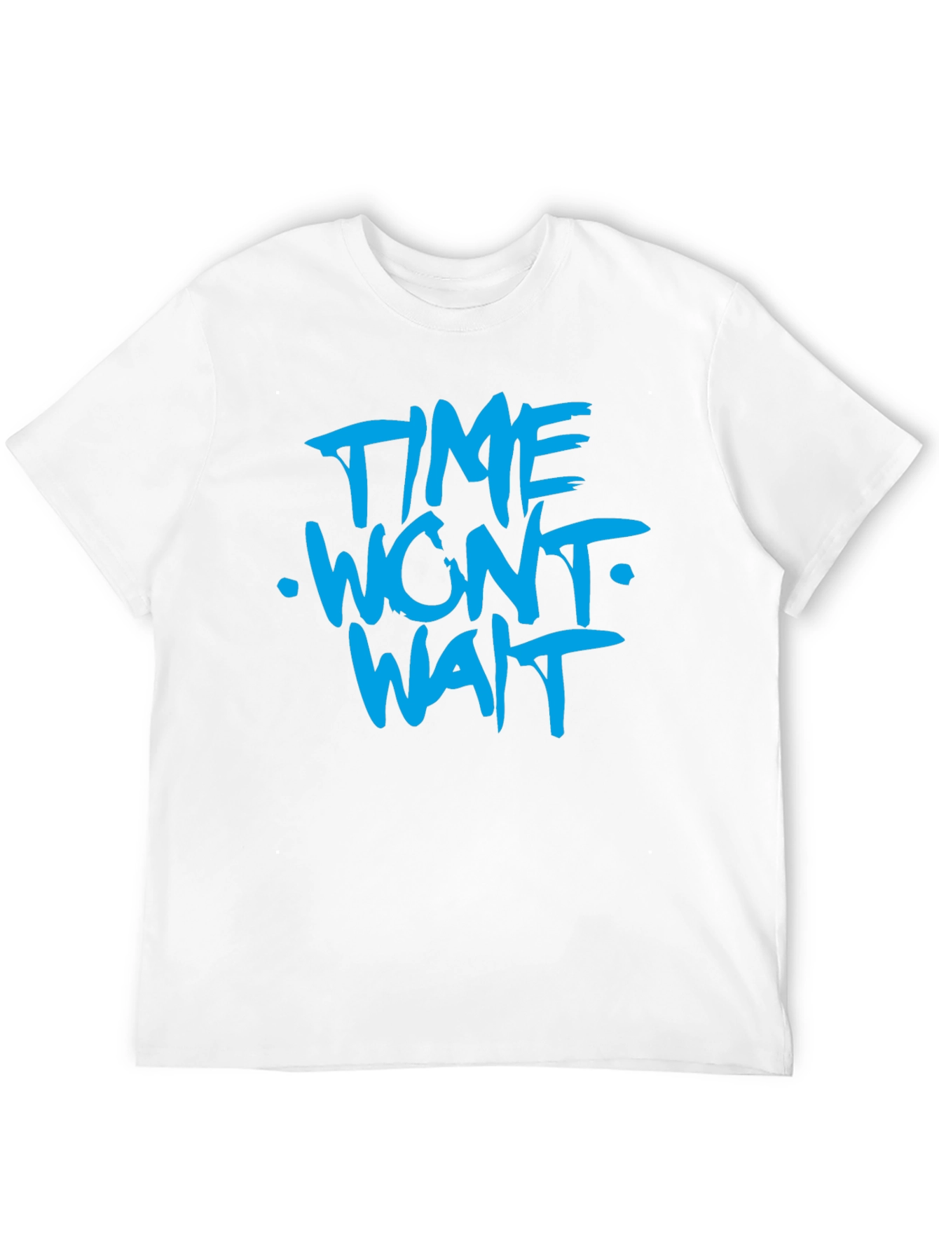 Time Wont Wait Graphic T-Shirt - Bold Blue Print