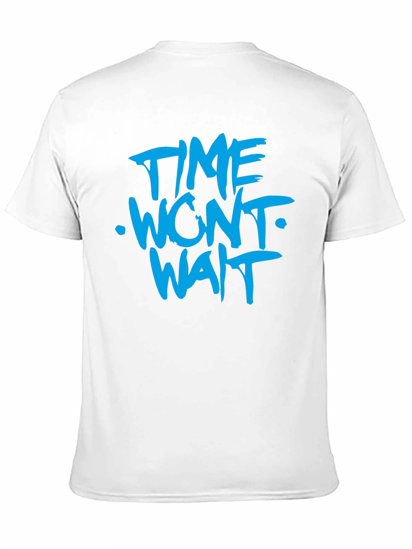 Time Wont Wait Graphic T-Shirt - Bold Blue Print