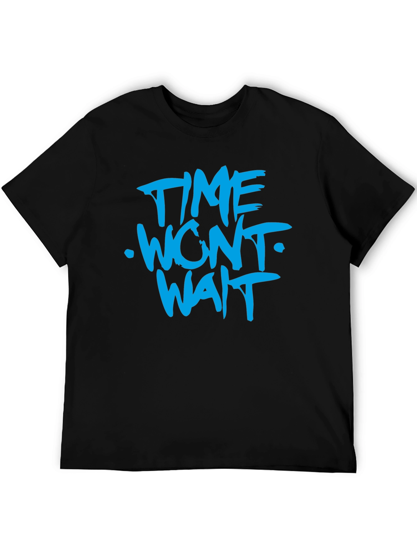 Time Wont Wait Graphic T-Shirt - Bold Blue Print