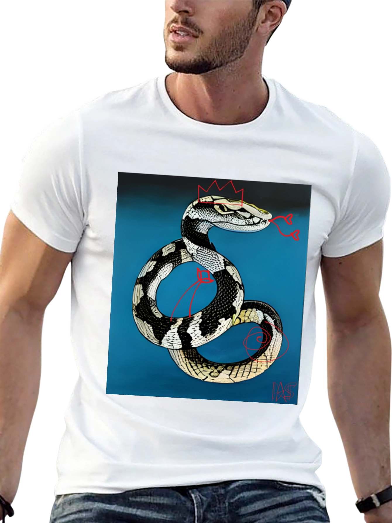 Snake King T-Shirt - Black Graphic Tee