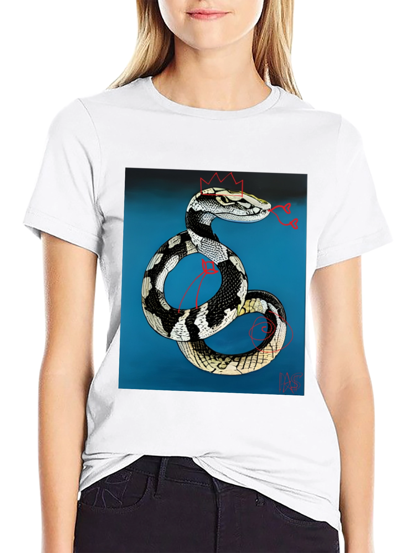 Snake King T-Shirt - Black Graphic Tee