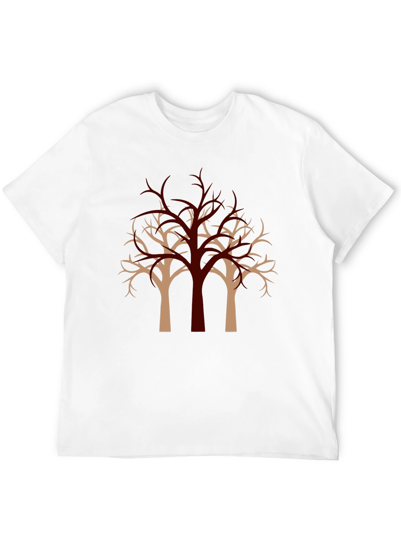 Modern Tree Graphic Black T-Shirt