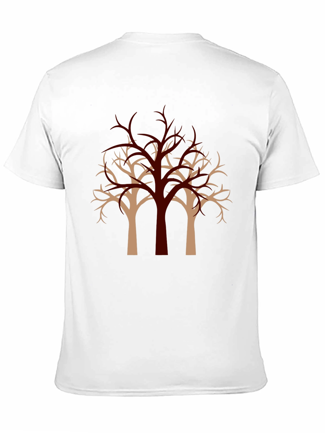 Modern Tree Graphic Black T-Shirt