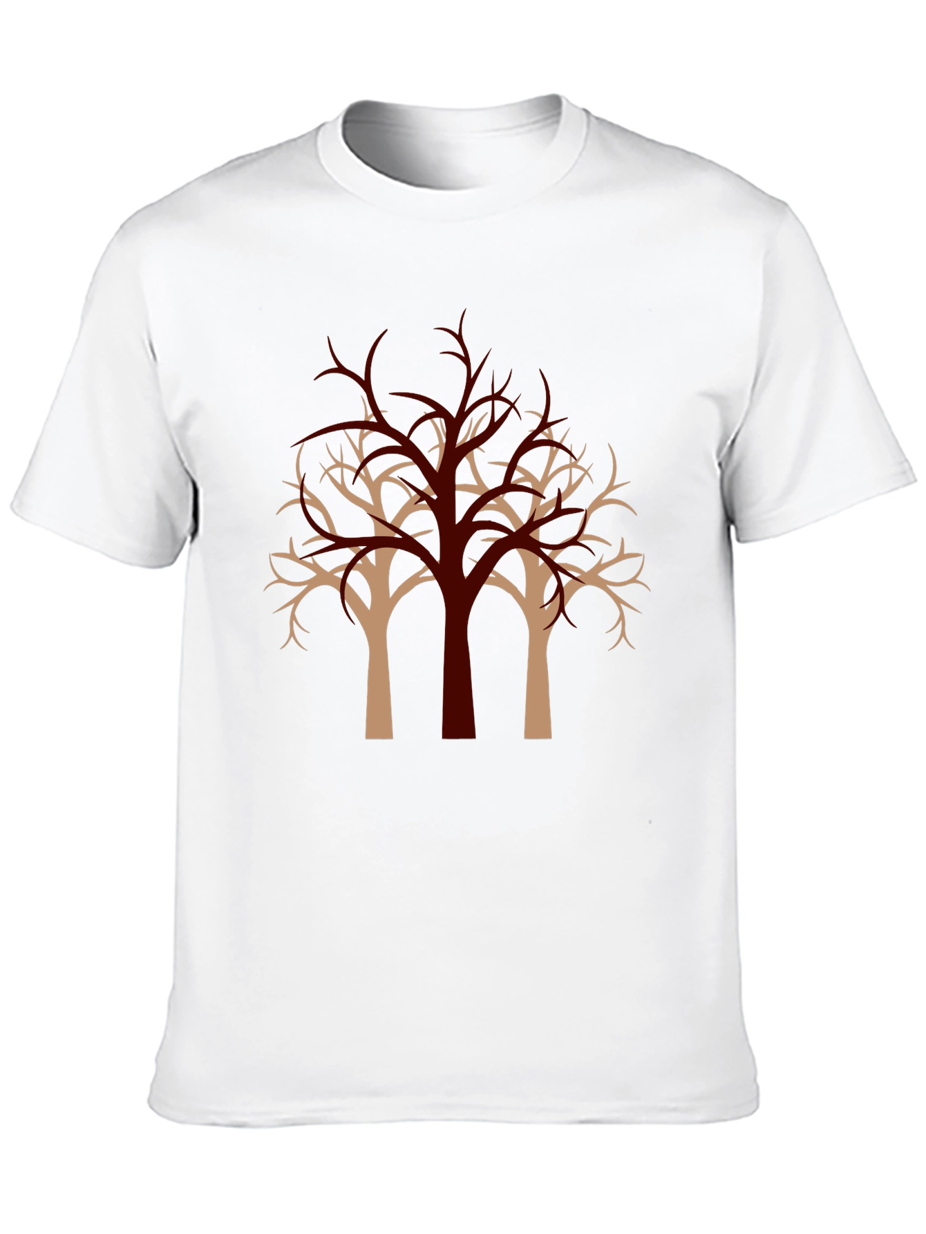 Modern Tree Graphic Black T-Shirt