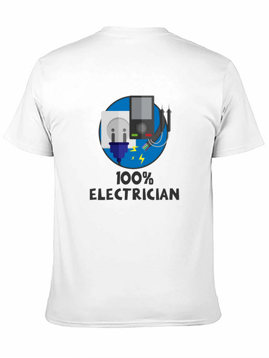 100% Electrician Black T-Shirt