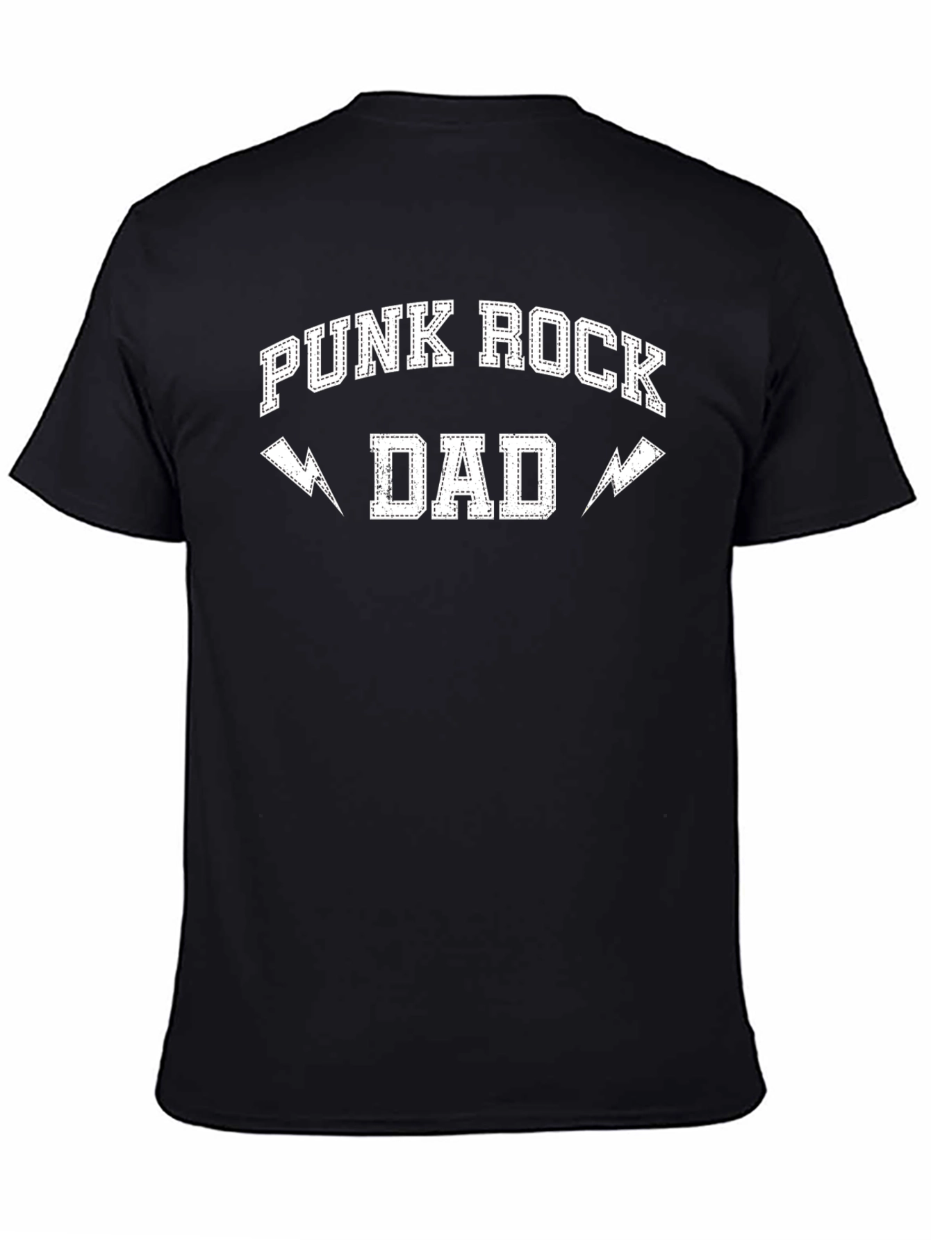 Punk Rock Dad Graphic Tee - Black Cotton T-Shirt