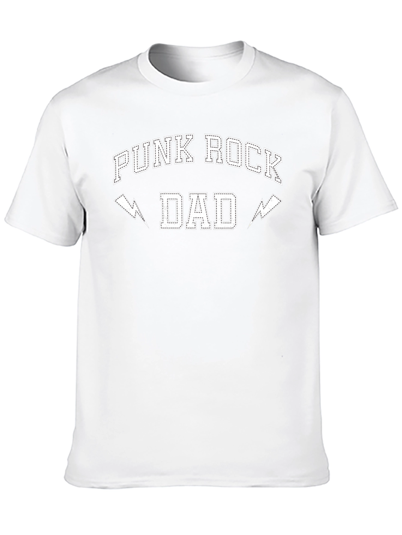 Punk Rock Dad Graphic Tee - Black Cotton T-Shirt