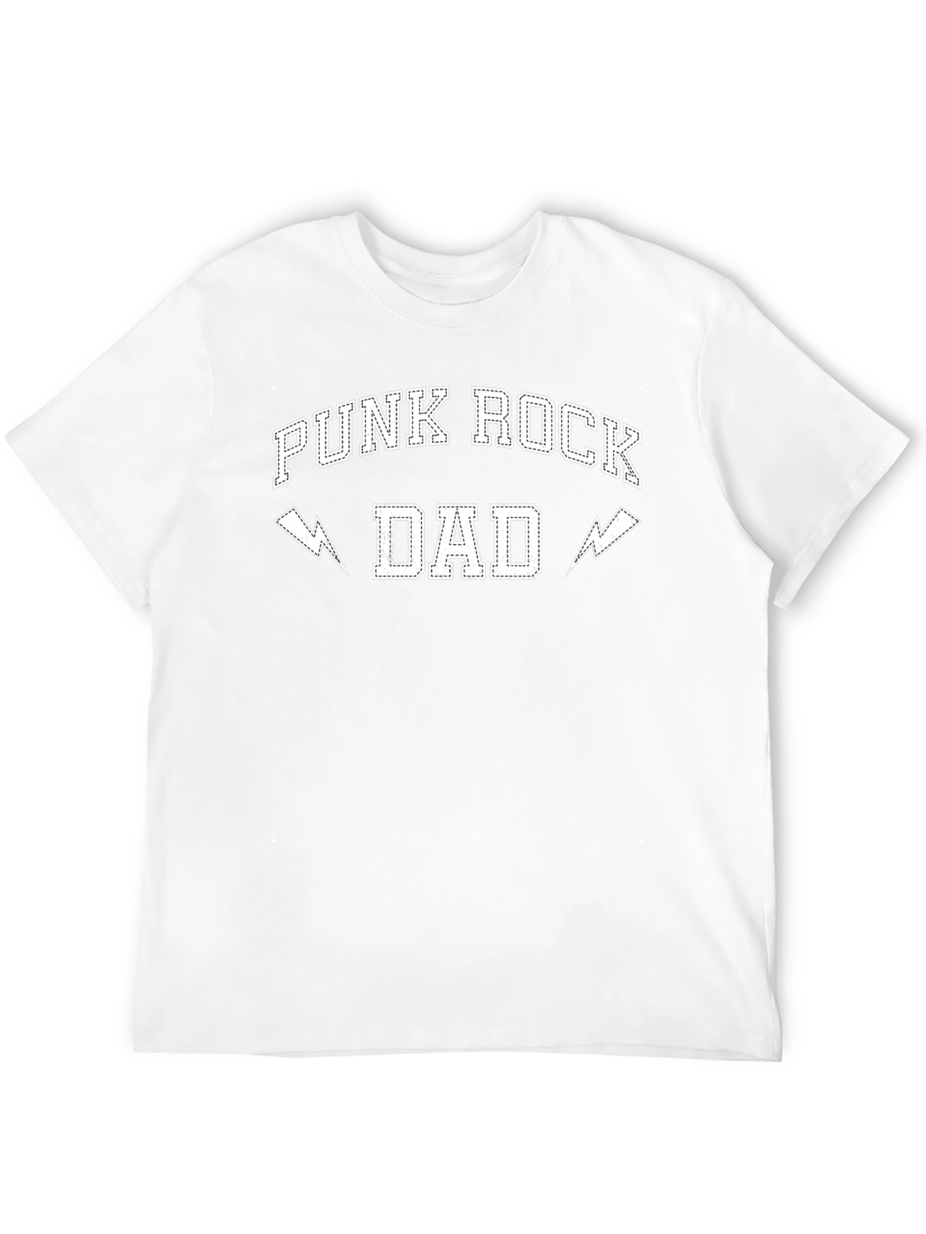 Punk Rock Dad Graphic Tee - Black Cotton T-Shirt