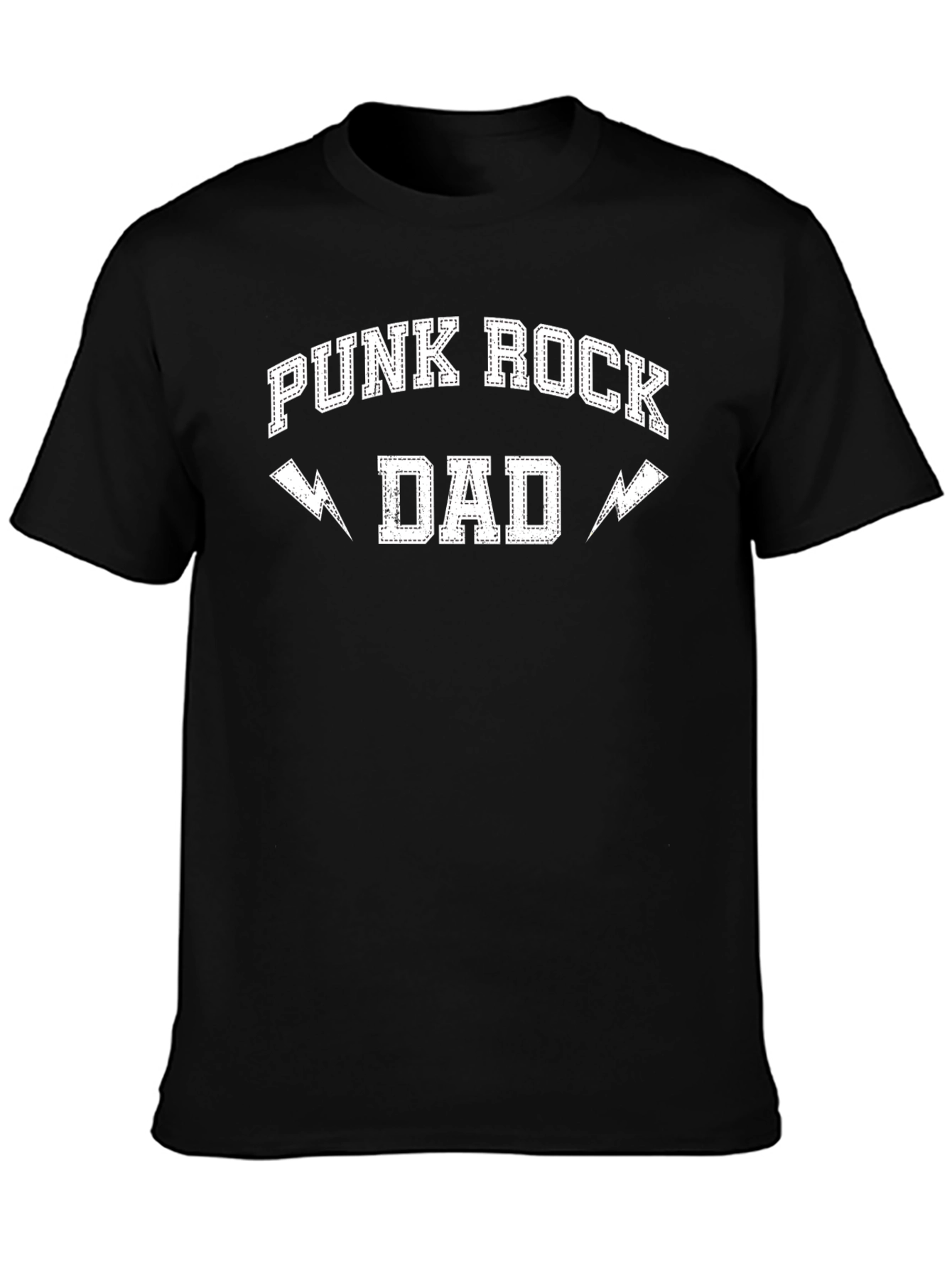 Punk Rock Dad Graphic Tee - Black Cotton T-Shirt