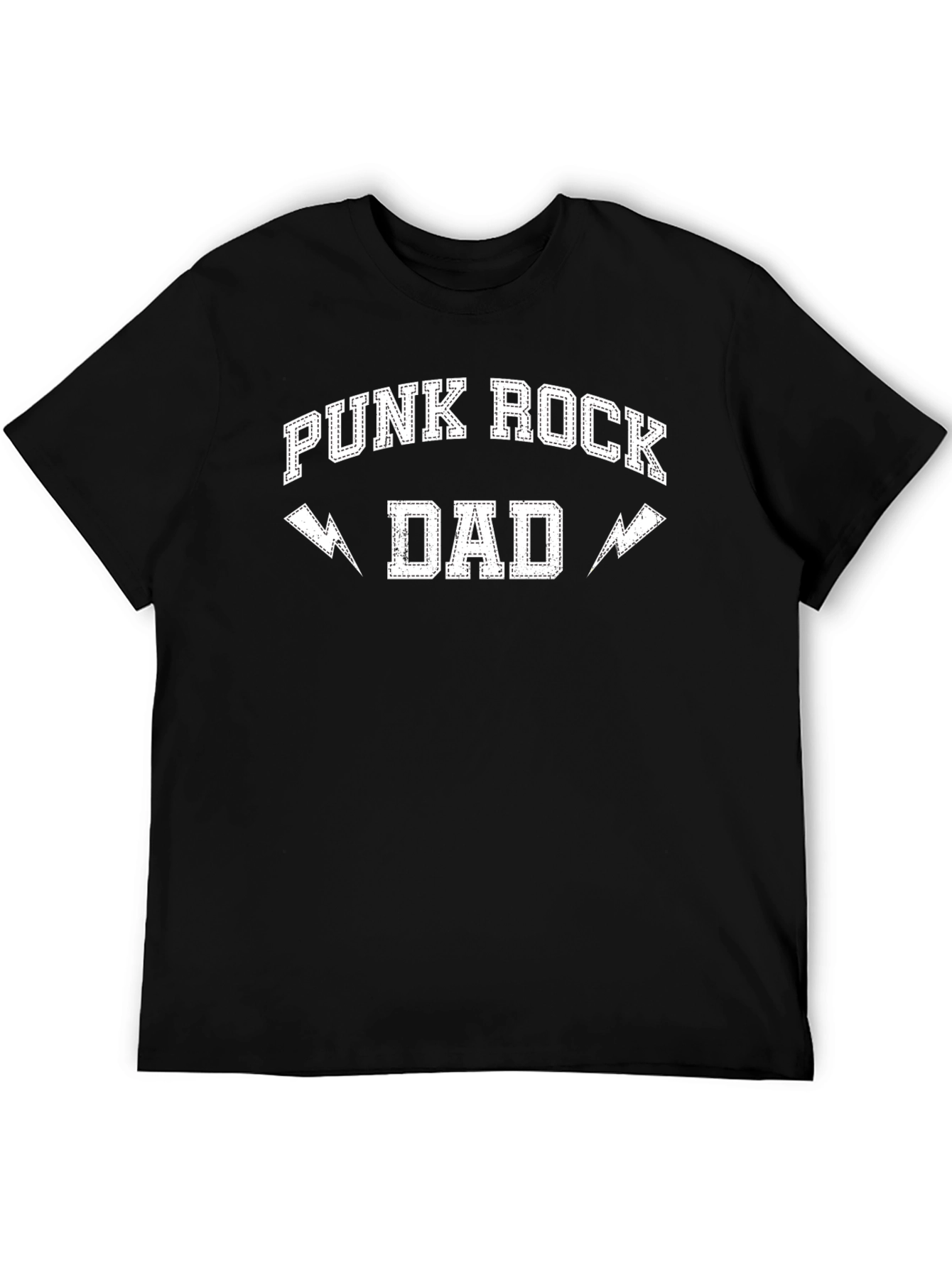 Punk Rock Dad Graphic Tee - Black Cotton T-Shirt