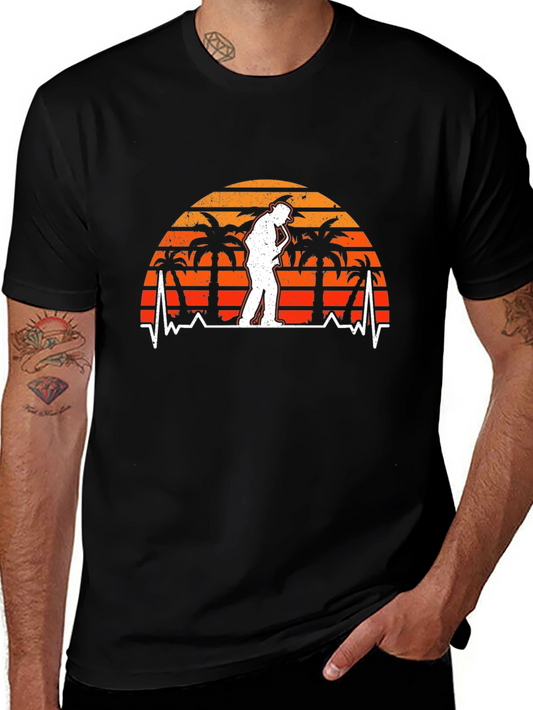 Saxophone Sunset Rhythm T-Shirt - Cool Musician Tee