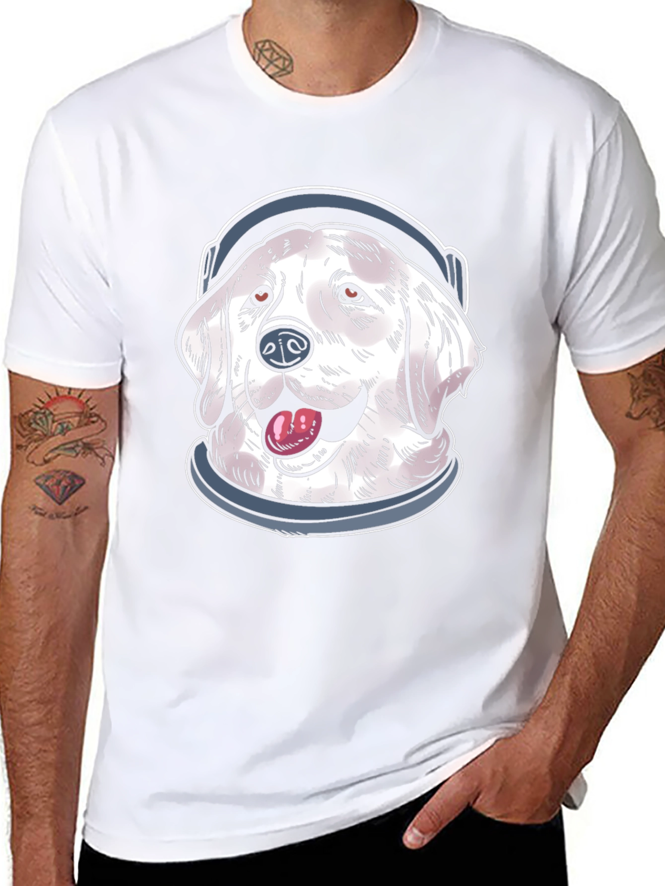 Dog Astronaut Graphic Tee - Space Pup T-Shirt