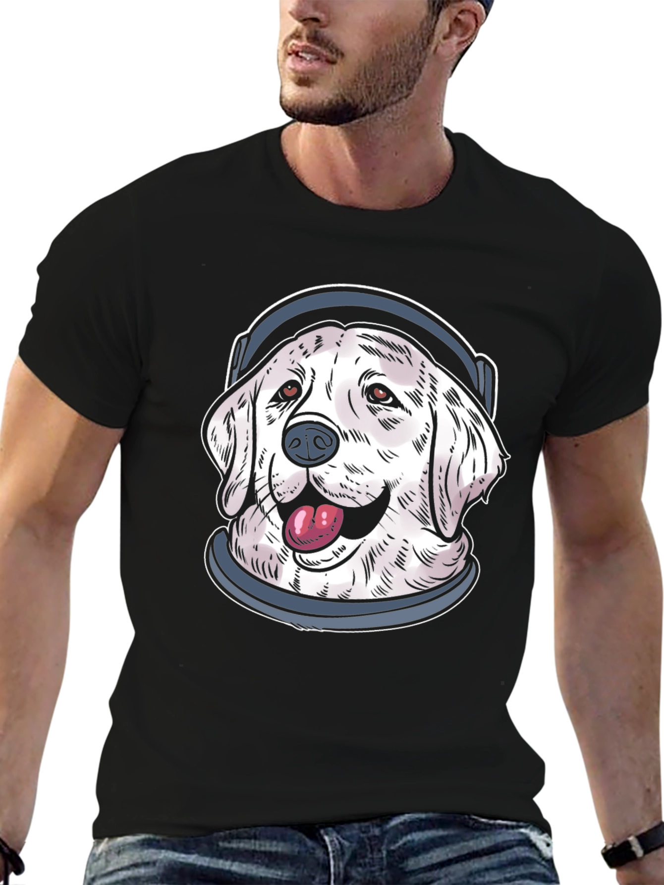 Dog Astronaut Graphic Tee - Space Pup T-Shirt