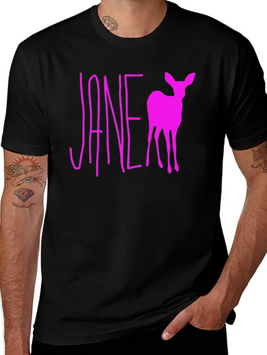 Jane Deer Graphic Tee - Stylish Black T-Shirt