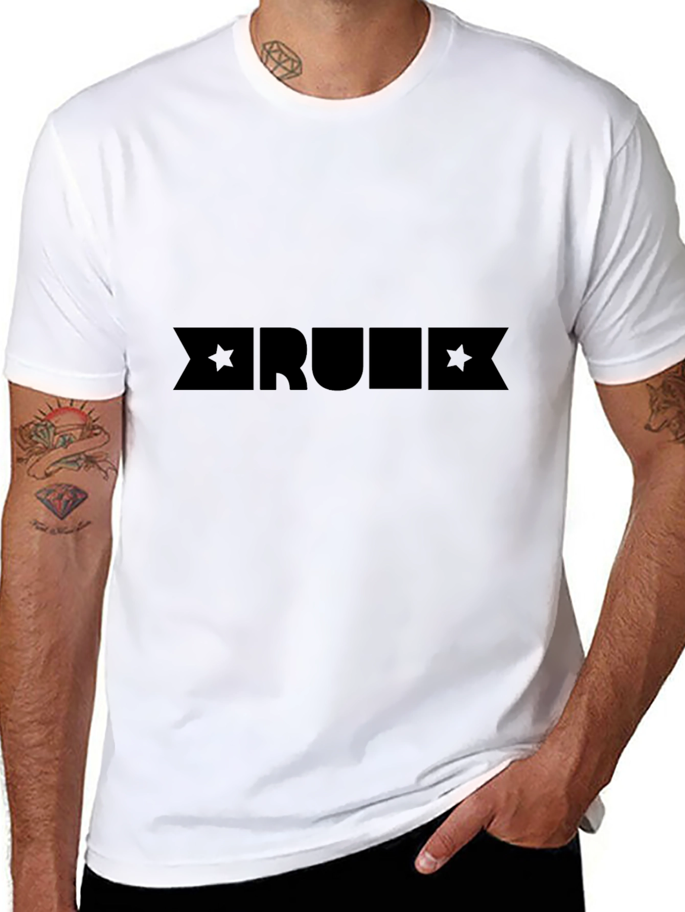 Mens Black RULE Graphic Tee